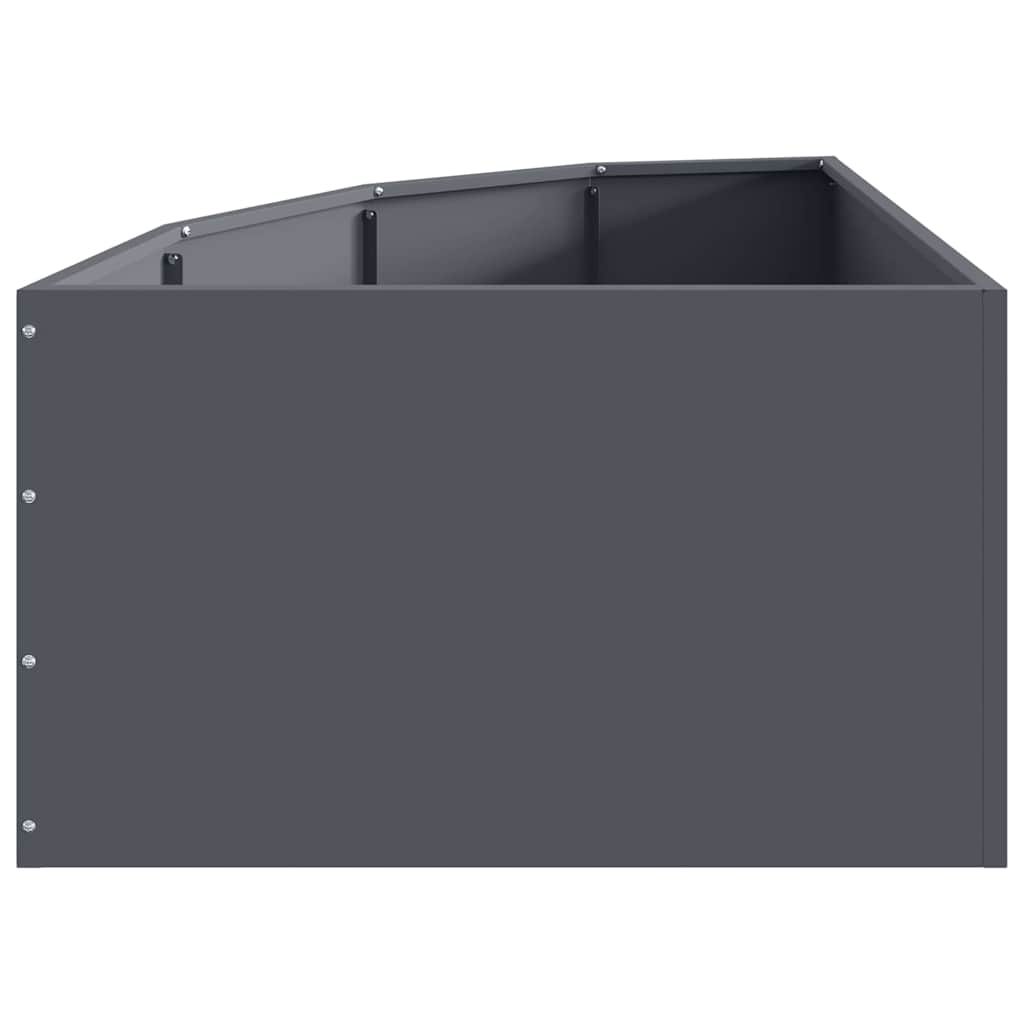 Hoek Plantbak Antraciet 60 x 60 x 35 cm Staal – afbeelding 6