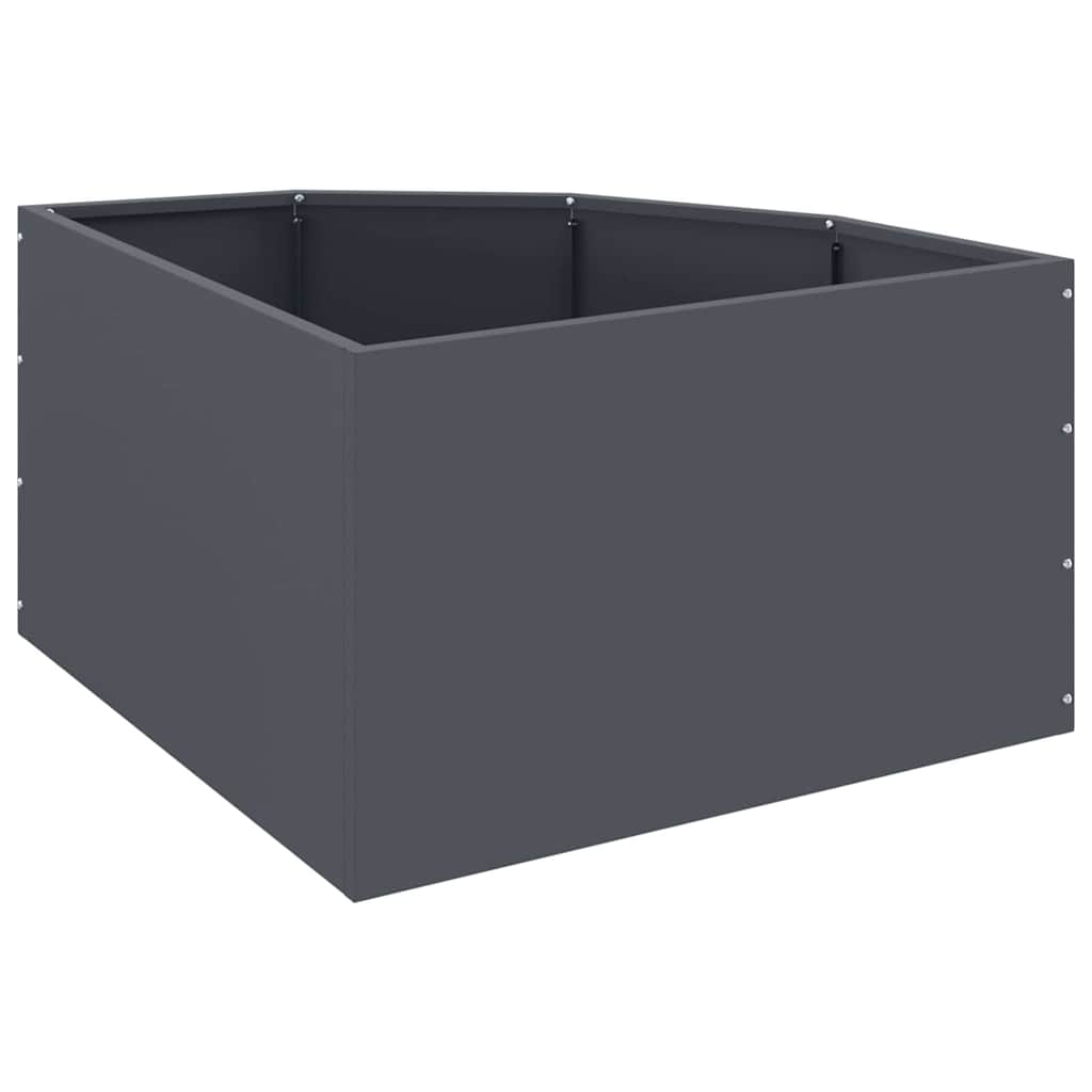 Hoek Plantbak Antraciet 60 x 60 x 35 cm Staal – afbeelding 7