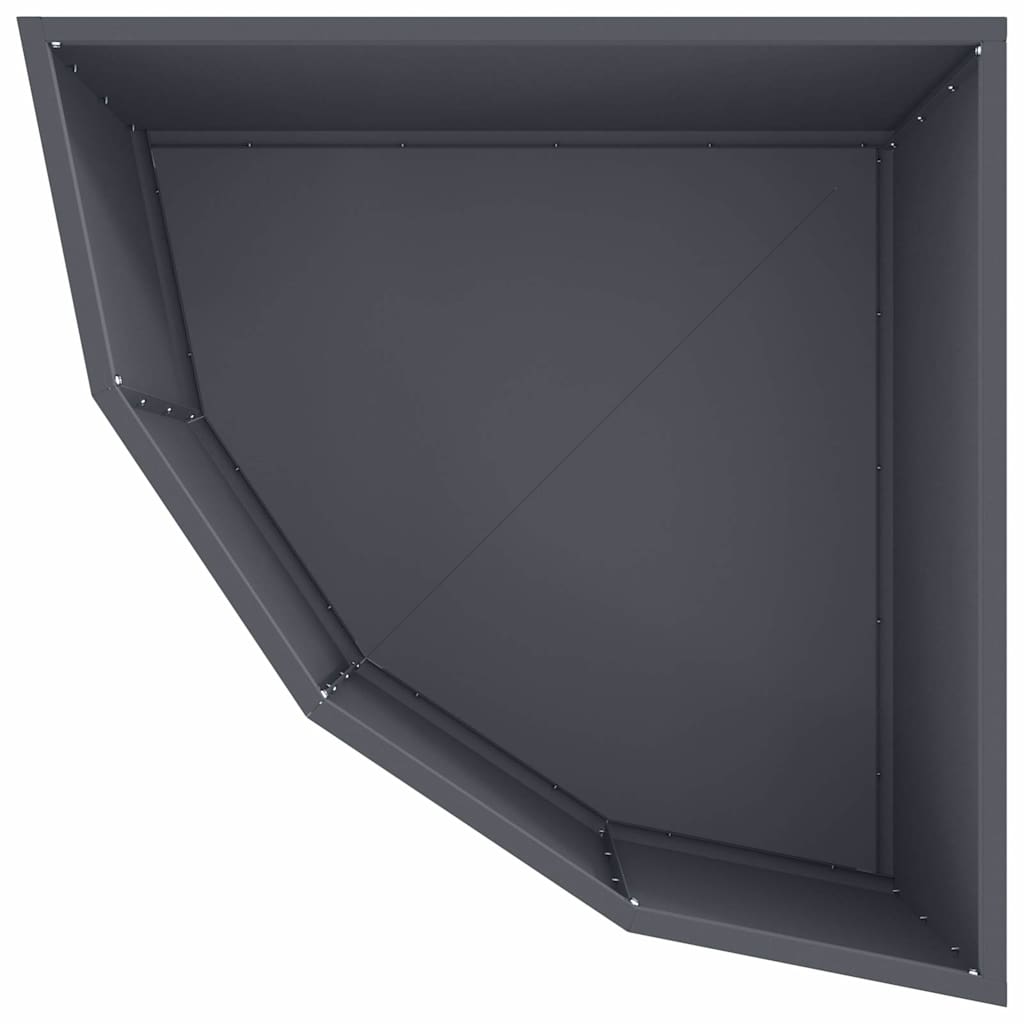 Hoek Plantbak Antraciet 60 x 60 x 35 cm Staal – afbeelding 8