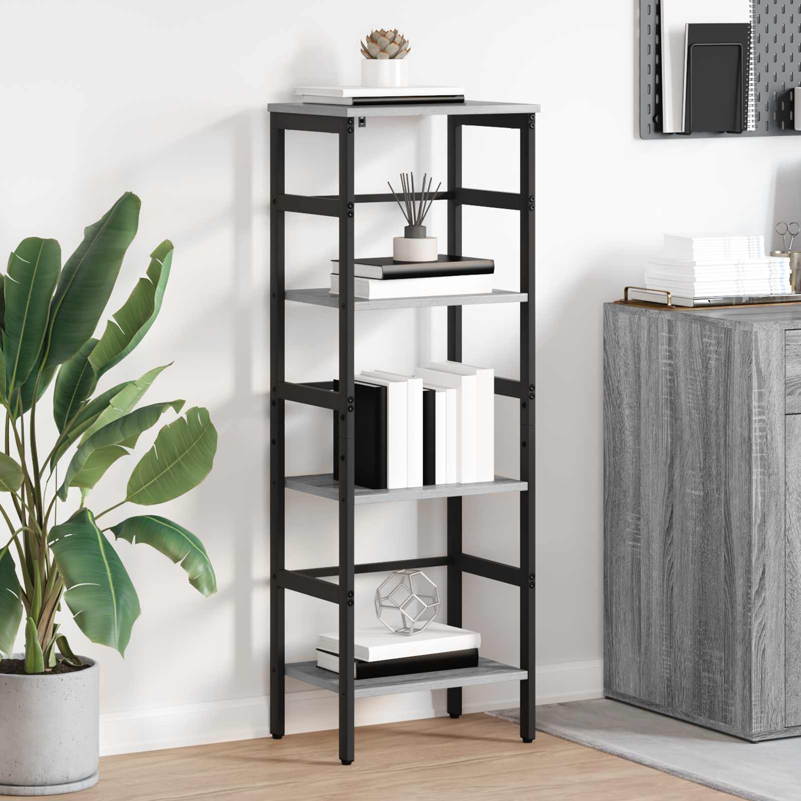 Boekenkast Grijs Sonoma 40 x 29,5 x 115 cm Bewerkt hout