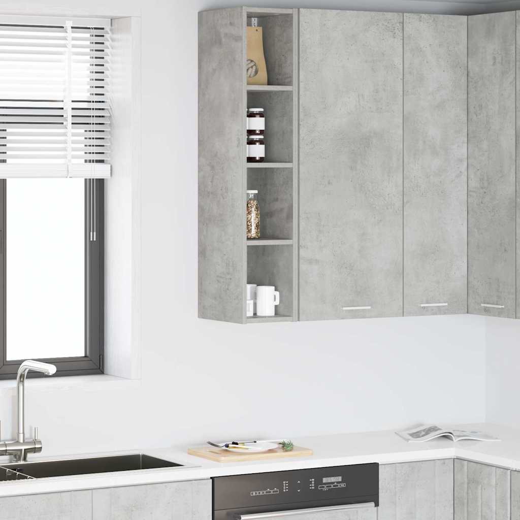 Hangkast Beton Grijs 20 x 29,5 x 100 cm Bewerkt hout