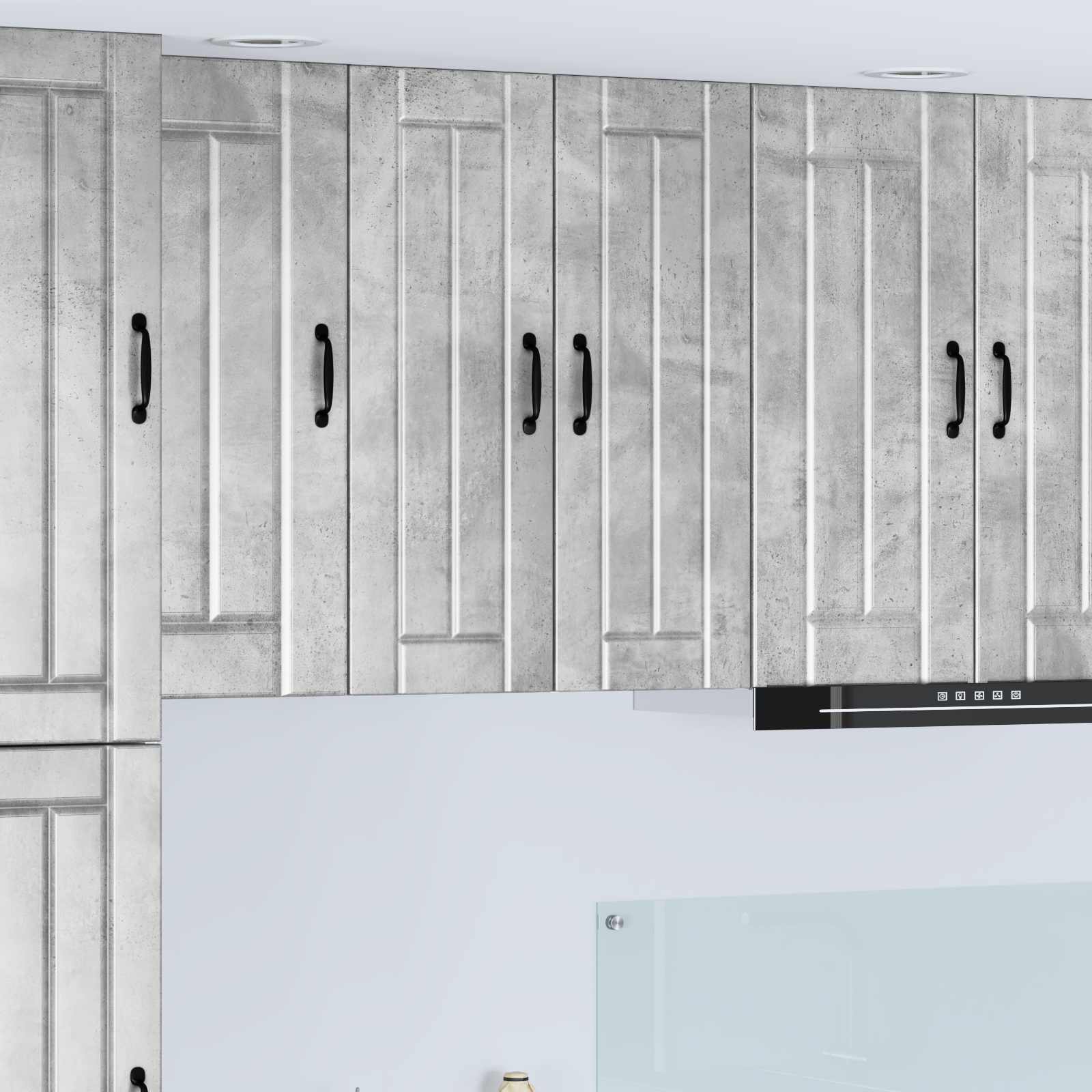 Vaatwasserpaneel Lucca Betongrijs 30 x 31 x 80 cm Bewerkt hout