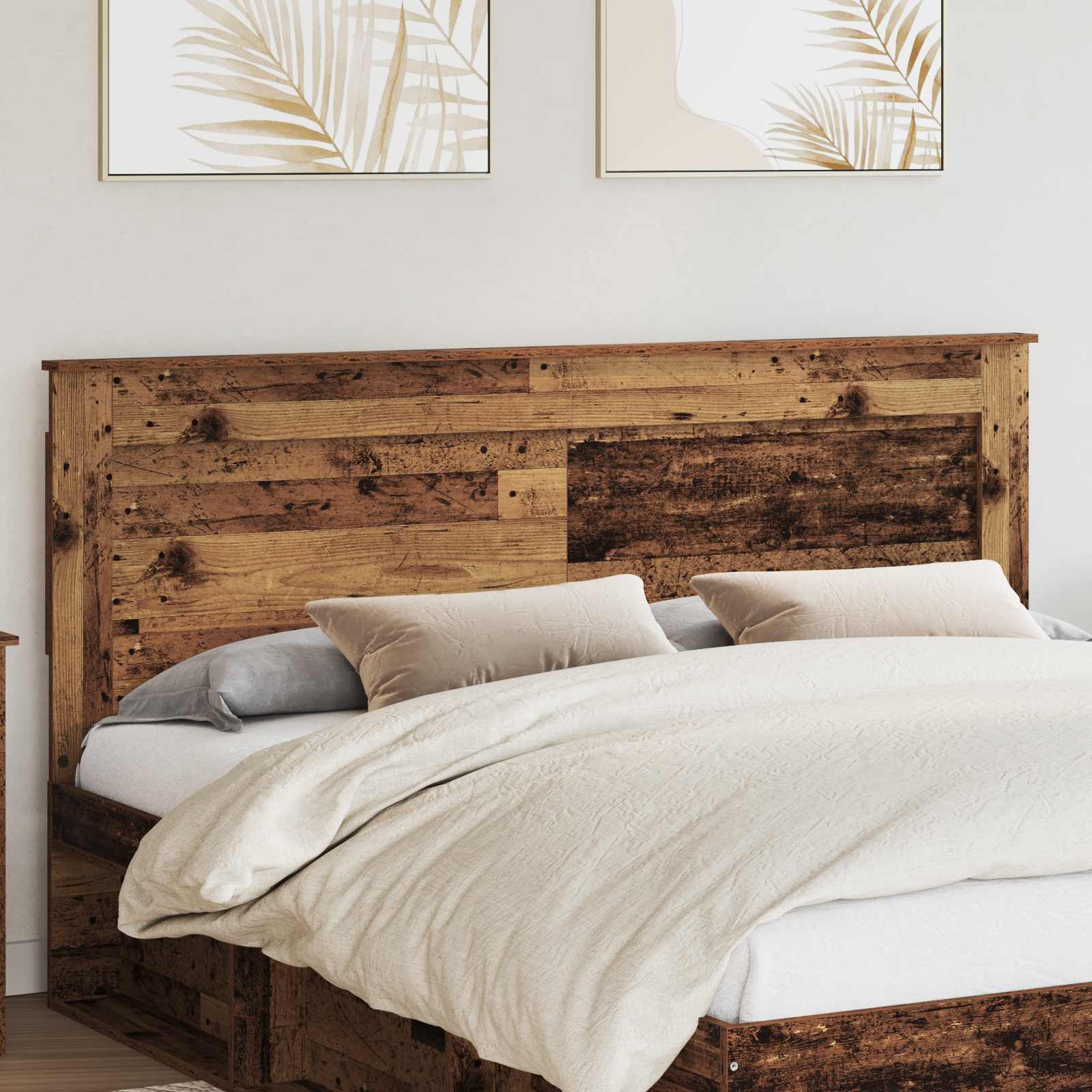 Hoofdbord met hoofdeinde Oud Hout 180 cm Bewerkt hout – afbeelding 1