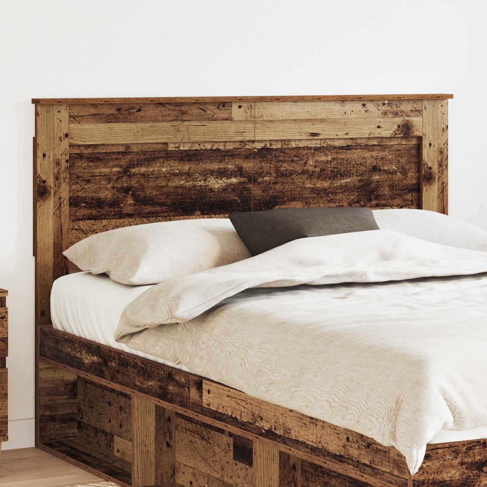 Hoofdbord met hoofdeinde Oud Hout 150 cm Bewerkt hout – afbeelding 1