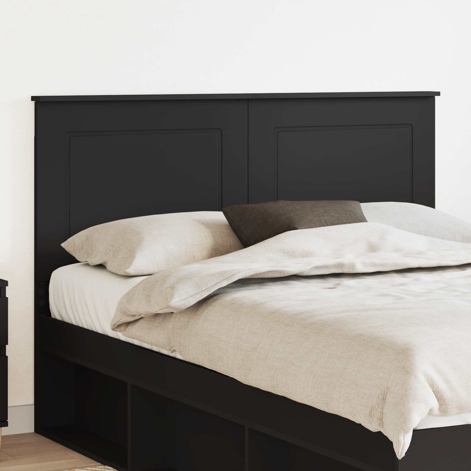 Hoofdbord Zwarte Eik 100 cm Geconstrueerd hout – afbeelding 1