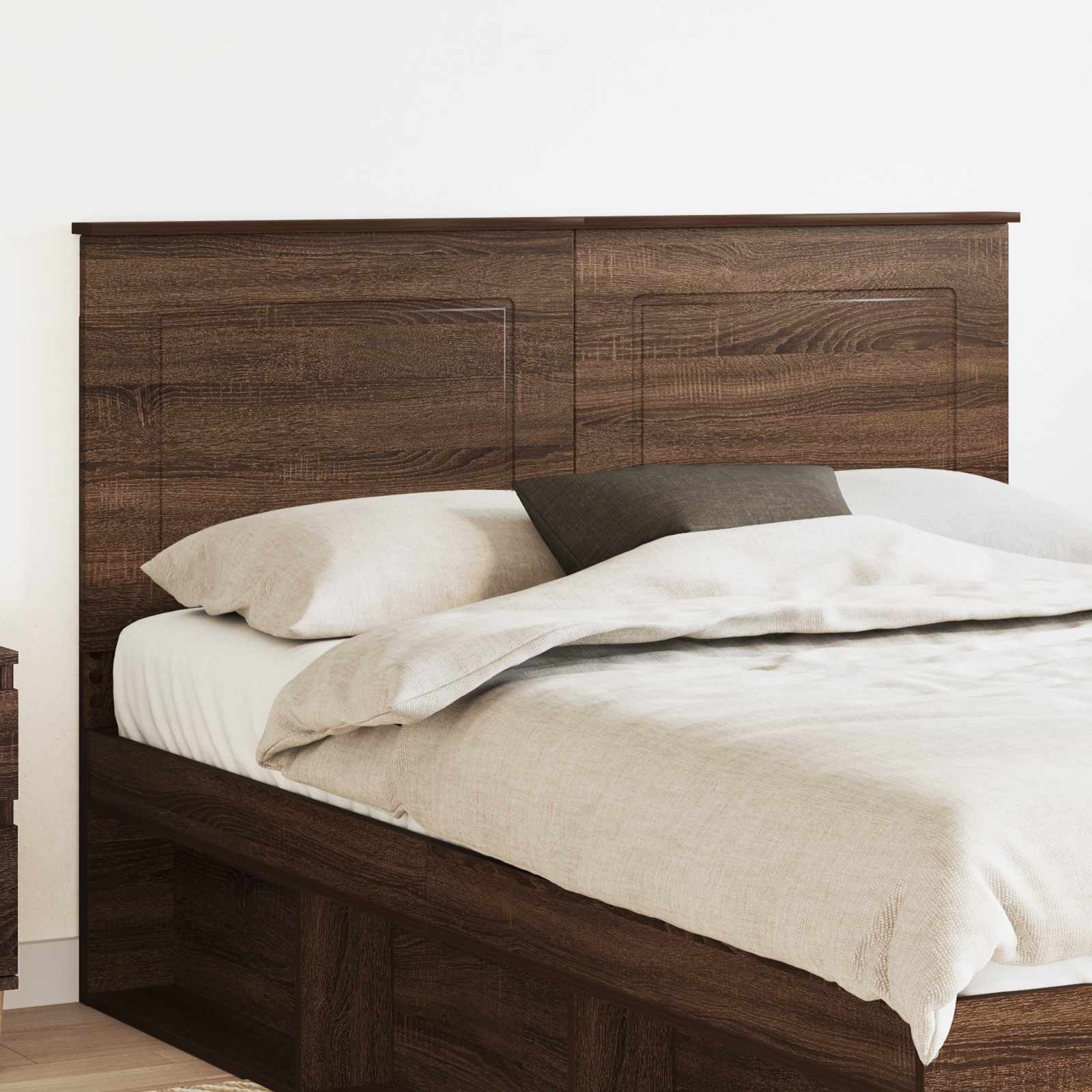 Hoofdbord Bruine eik 100 cm Geconstrueerd hout – afbeelding 1