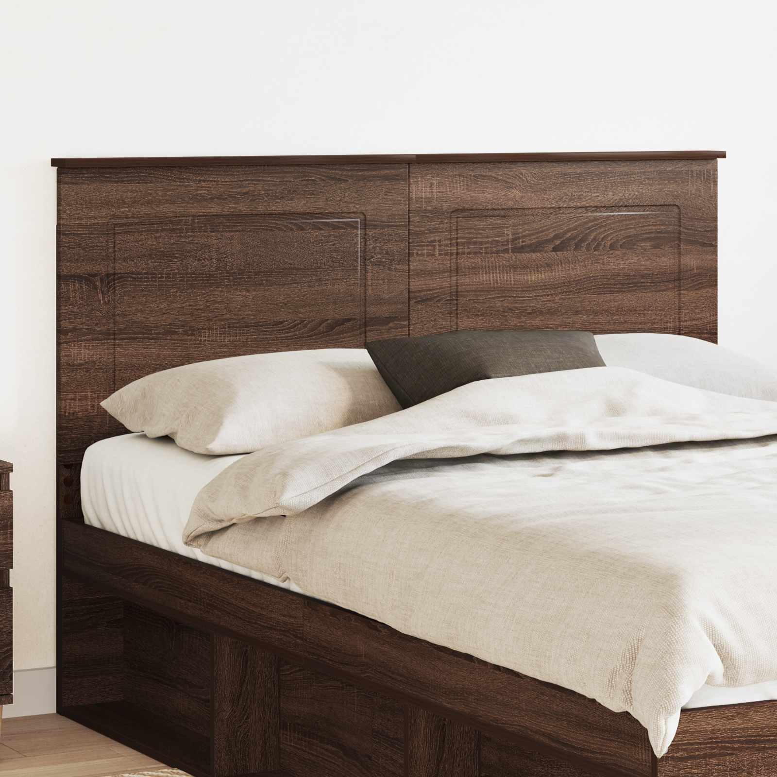 Hoofdbord Bruine eik 100 cm Geconstrueerd hout – afbeelding 1