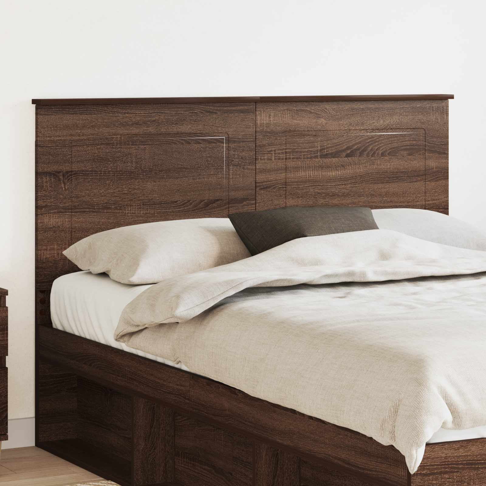 Hoofdbord Bruine eik 100 cm Geconstrueerd hout – afbeelding 1