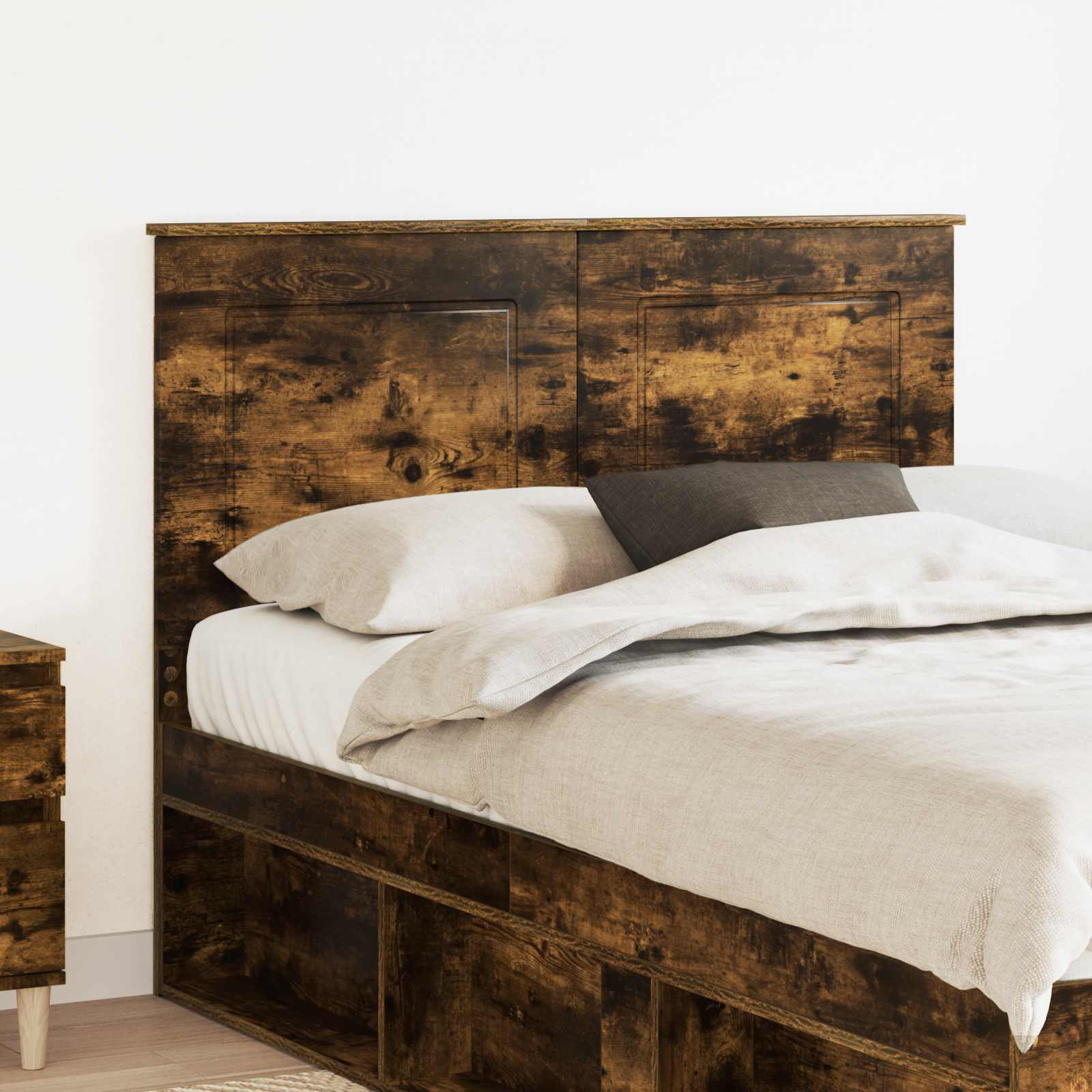 Hoofdbord Gerookte Eik 100 cm Geconstrueerd hout – afbeelding 1