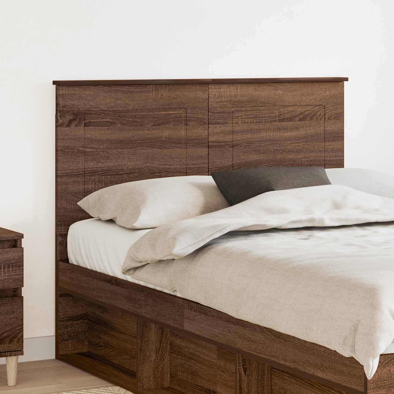 Hoofdbord Bruine eik 100 cm Geconstrueerd hout – afbeelding 1