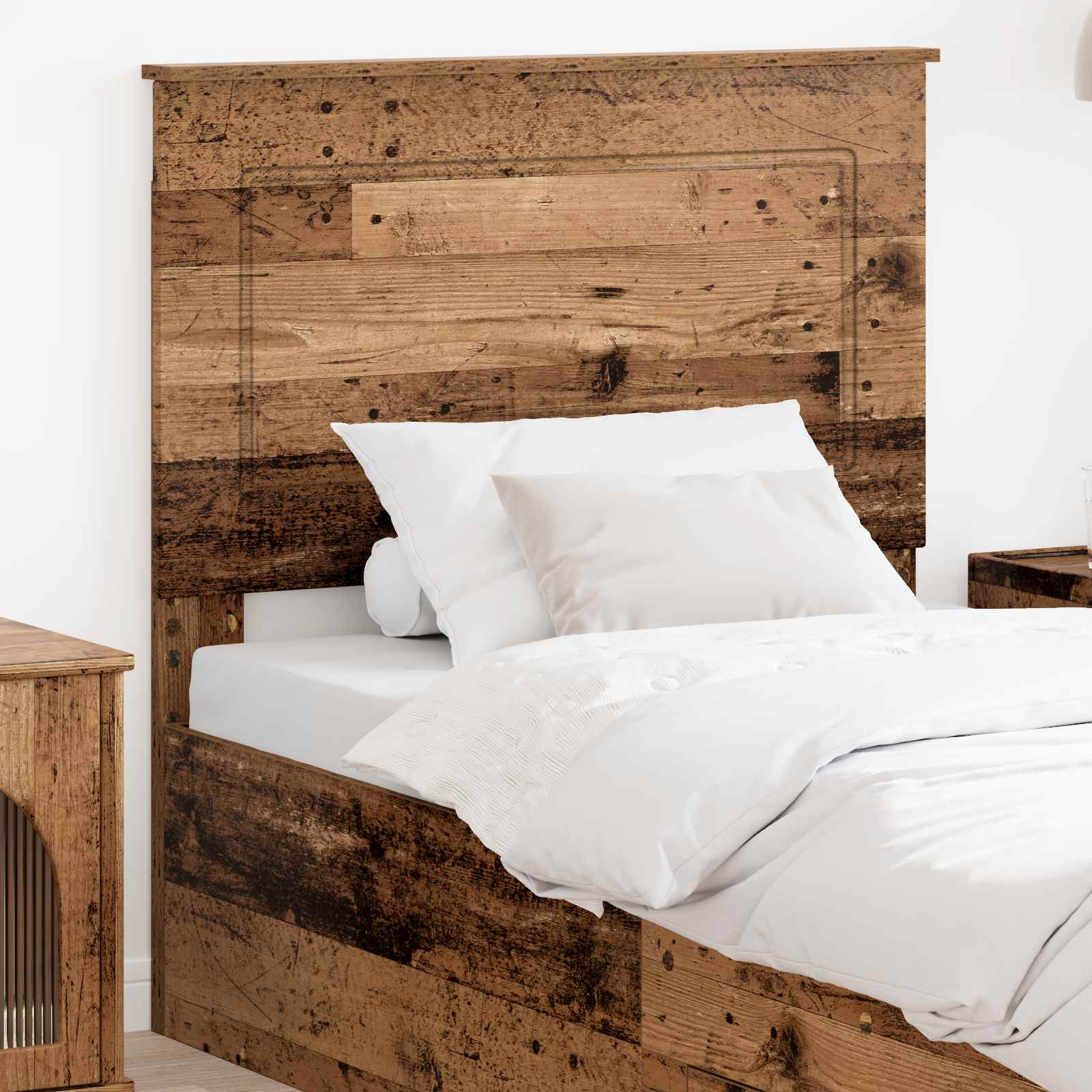 Hoofdbord Oudhout 100 cm Geconstrueerd hout – afbeelding 1