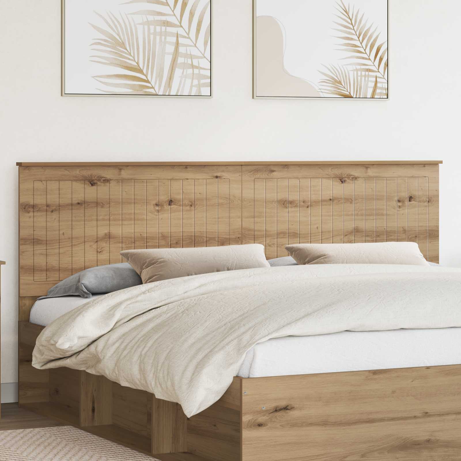Hoofdbord met hoofdeinde Artisan Eiken 200 cm Bewerkt hout