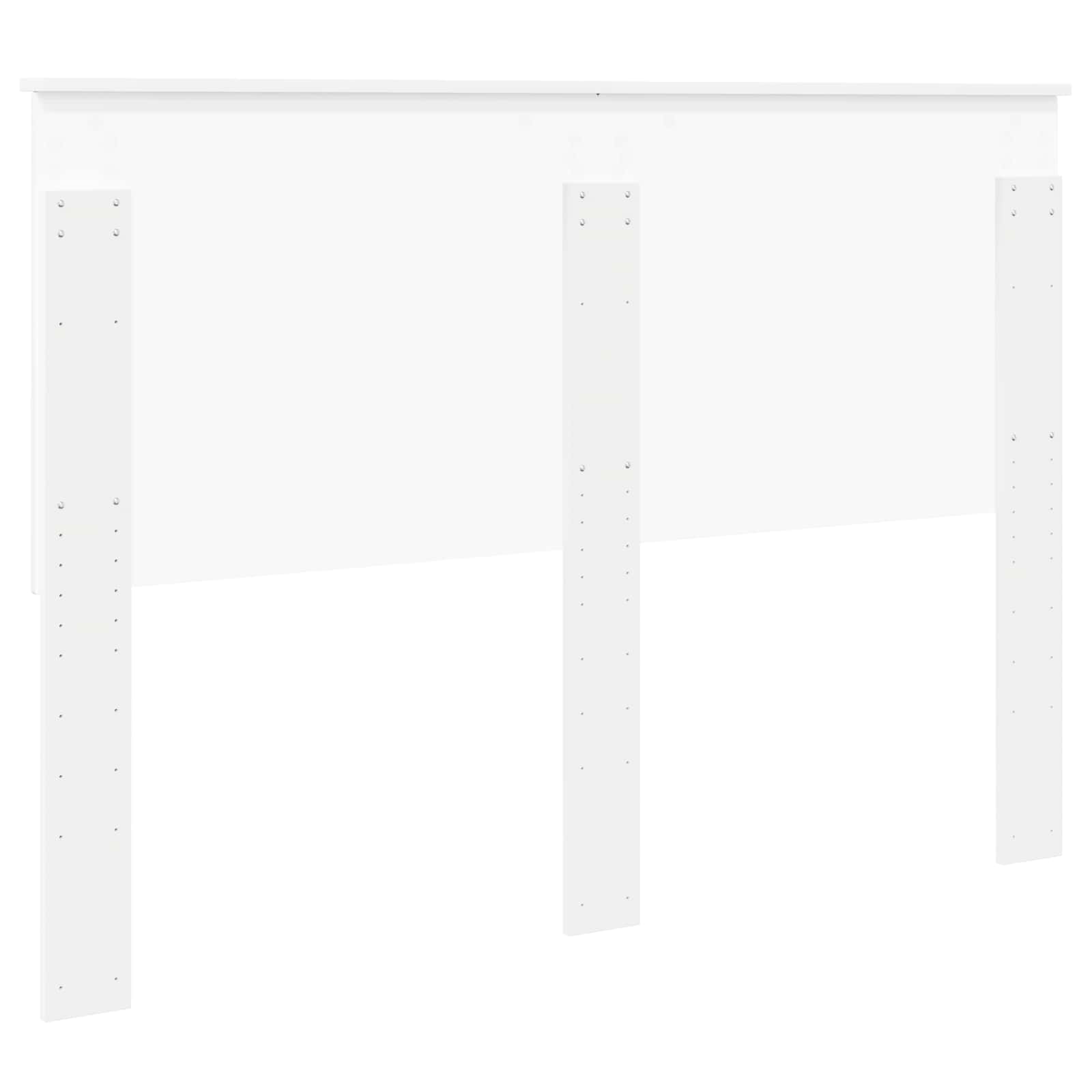 Hoofdbord met hoofdeinde Wit 140 cm Bewerkt hout – afbeelding 6