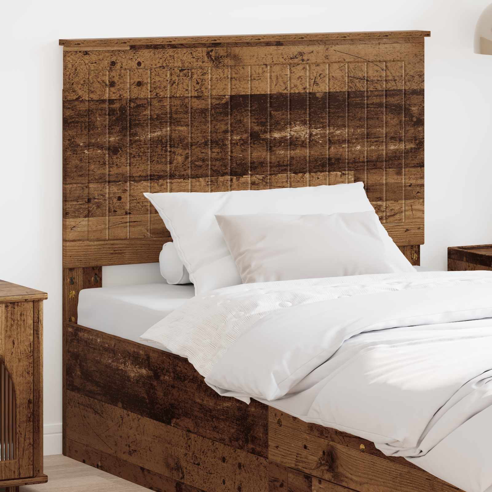 Hoofdbord met hoofdeinde Oud Hout 100 cm Bewerkt hout – afbeelding 1