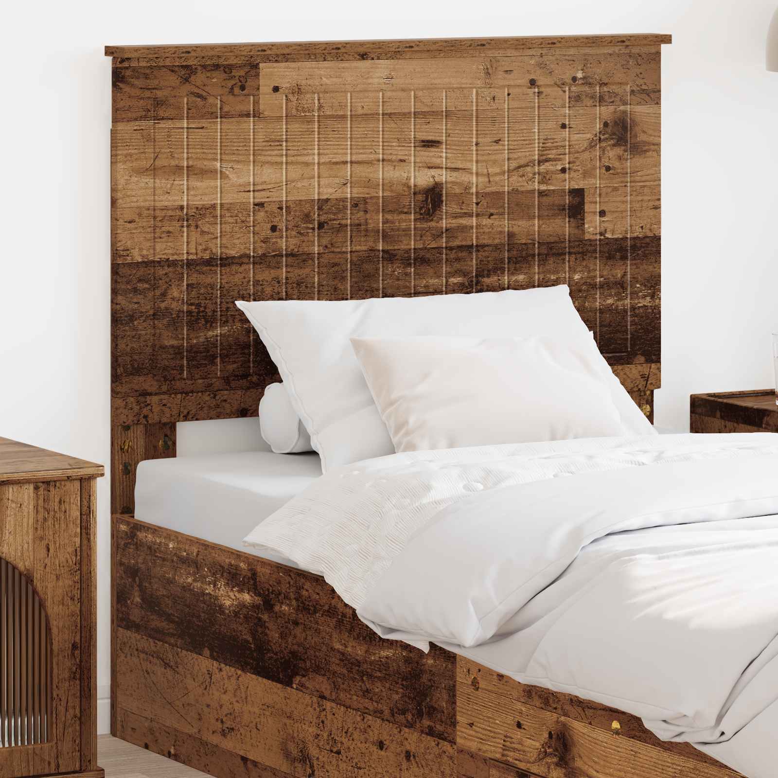 Hoofdbord met hoofdeinde Oud Hout 90 cm Bewerkt hout