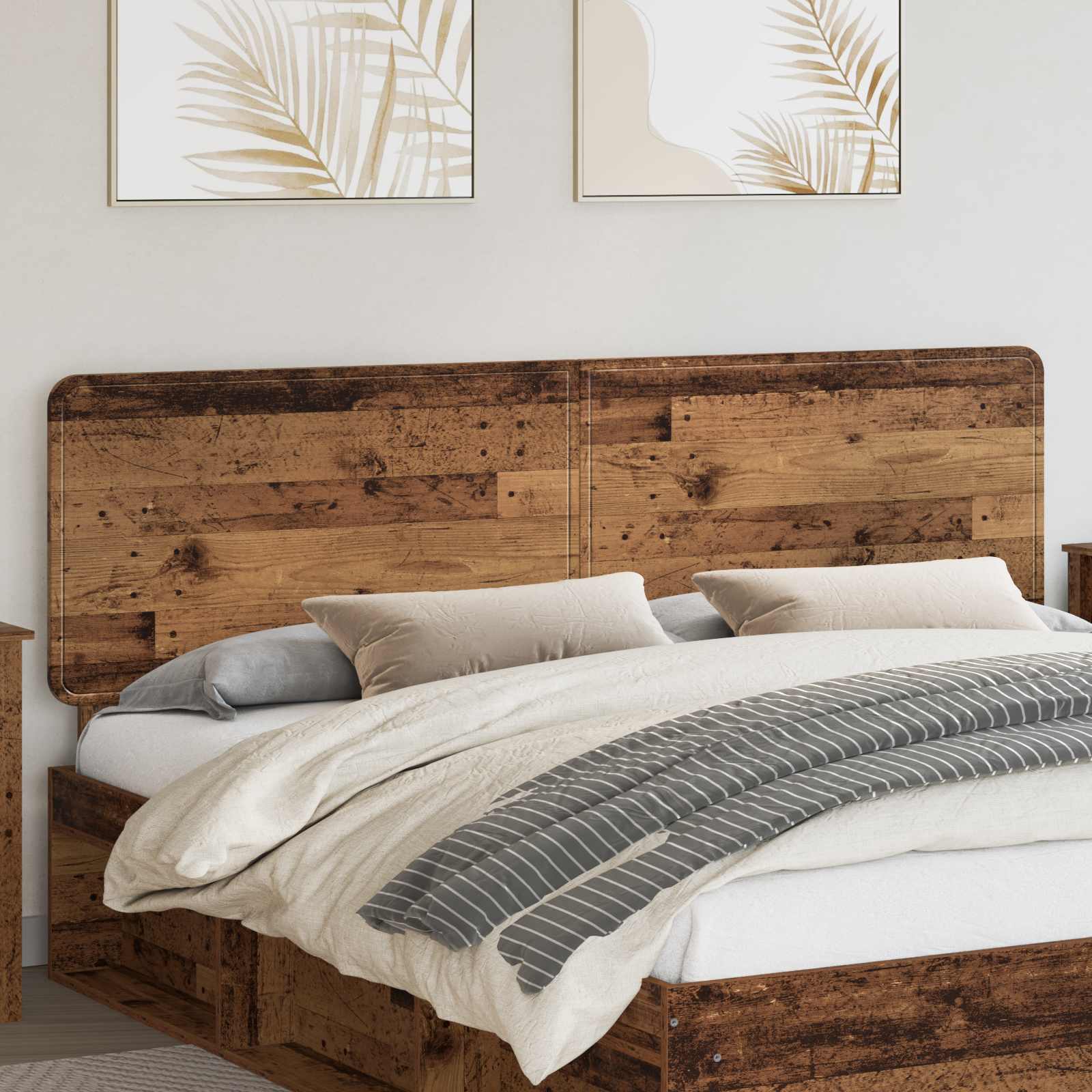 Hoofdbord Oud Hout Bewerkt hout – afbeelding 1