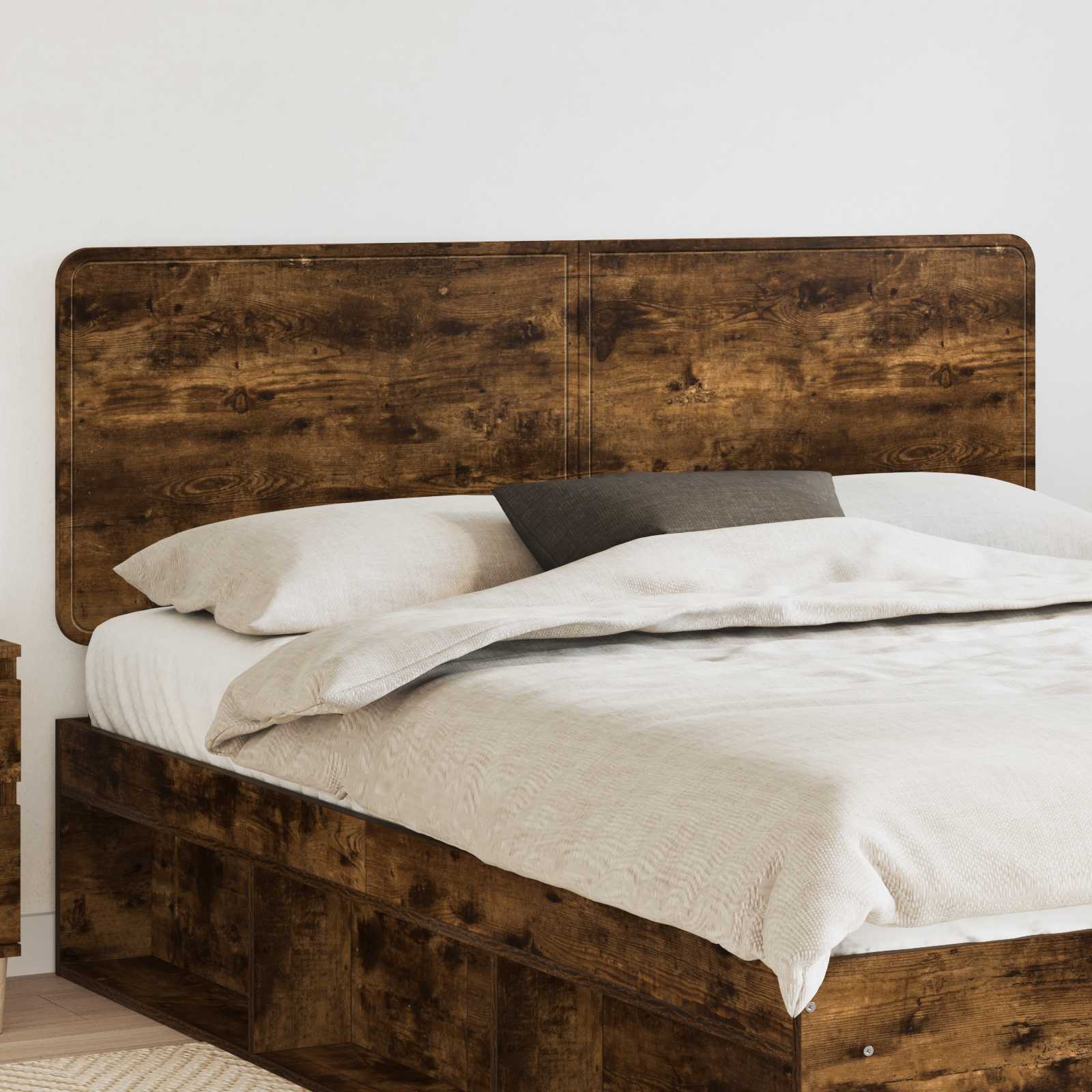 Hoofdbord Gerookt eiken Bewerkt hout – afbeelding 1