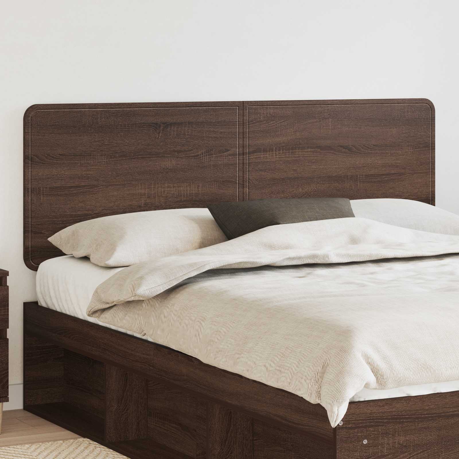 Hoofdbord Bruin Eiken Bewerkt hout – afbeelding 1