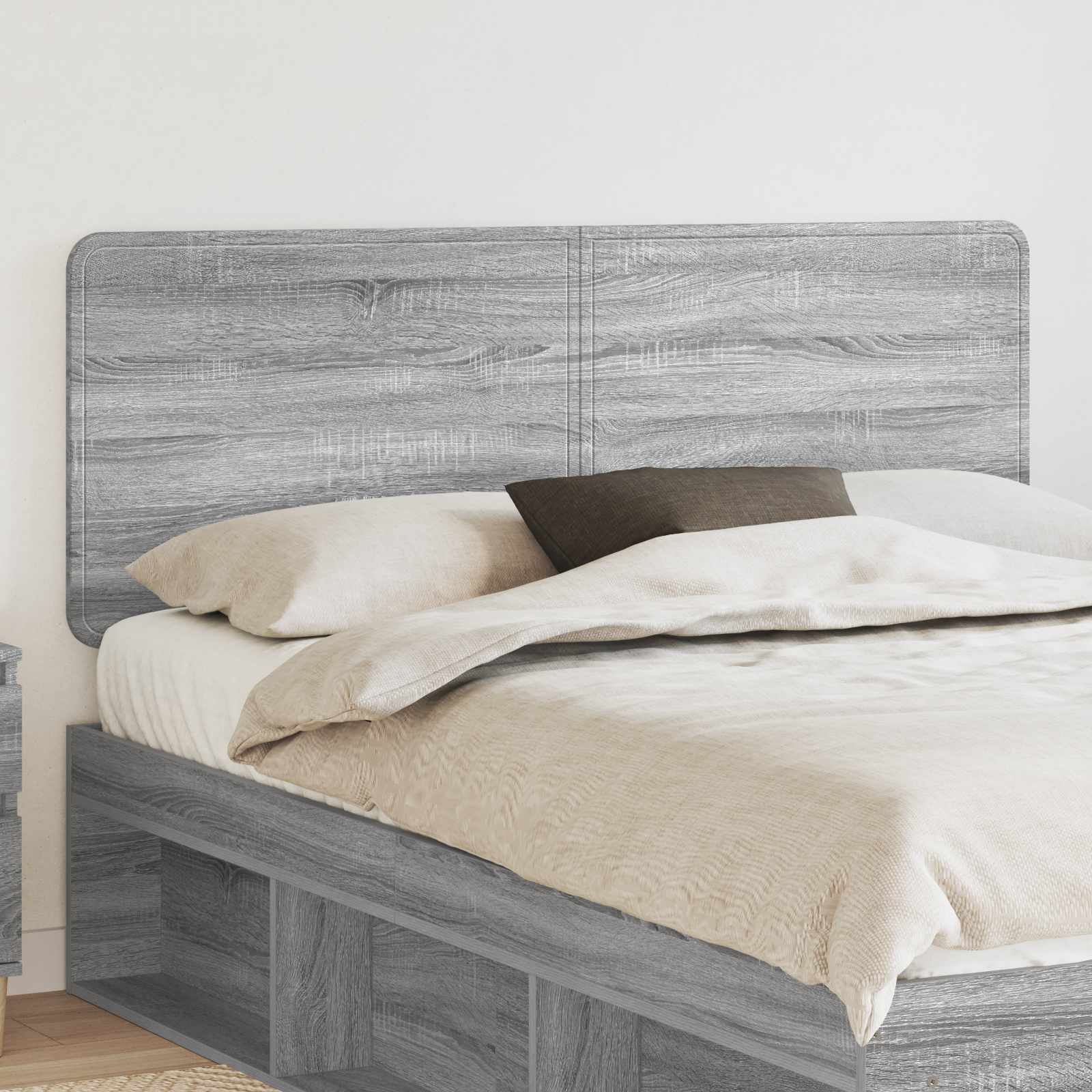 Hoofdbord Grijs Sonoma Bewerkt hout – afbeelding 1