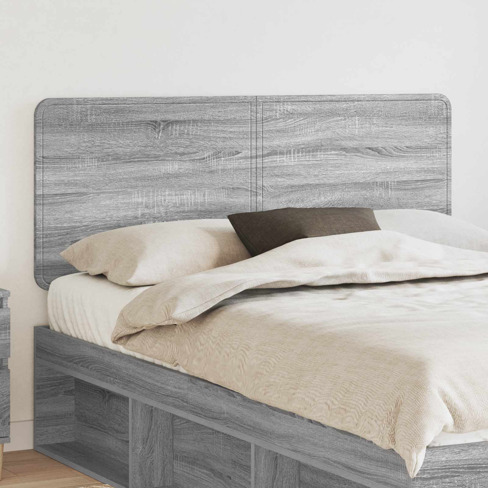 Hoofdbord Grijs Sonoma Bewerkt hout – afbeelding 1