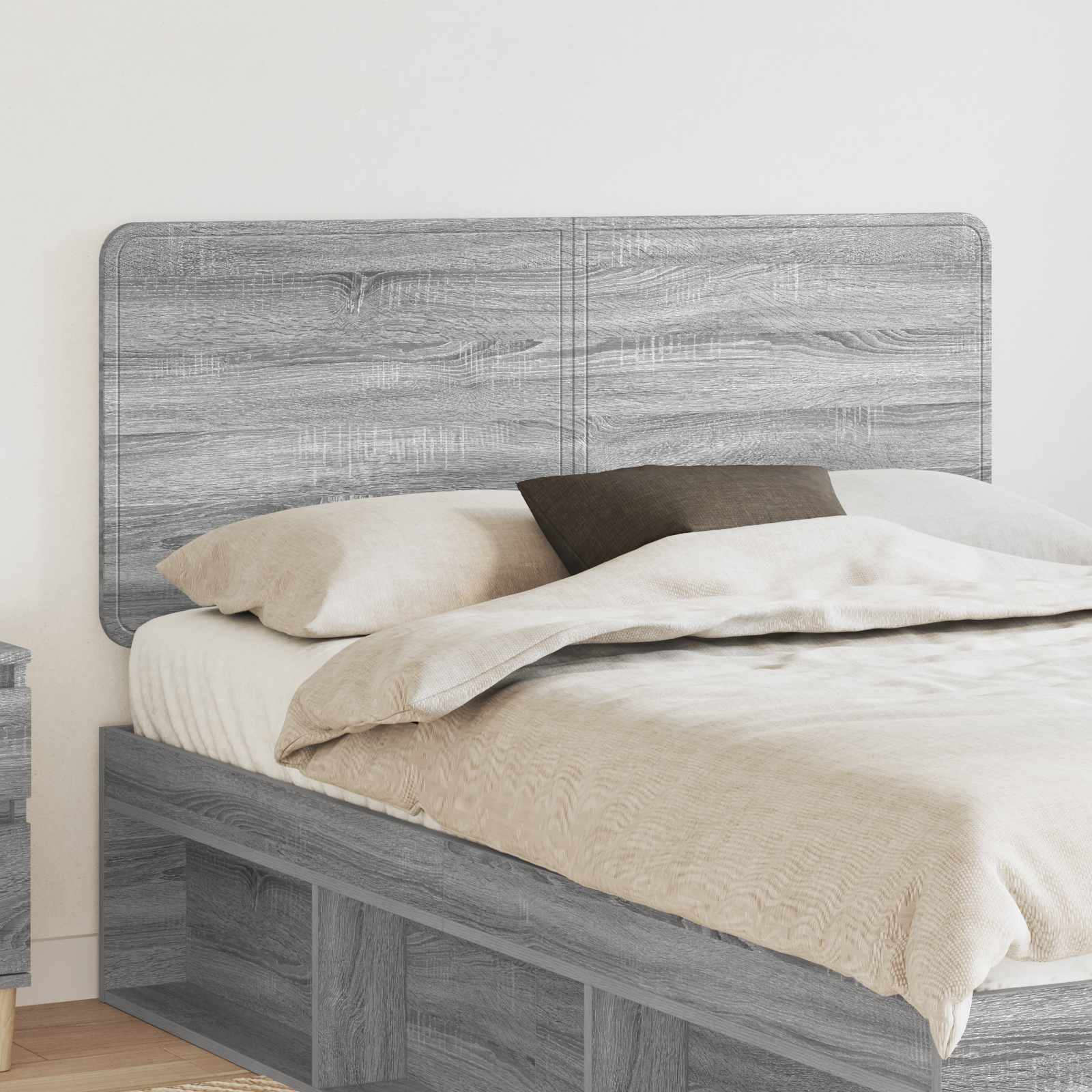 Hoofdbord Grijs Sonoma Bewerkt hout – afbeelding 1