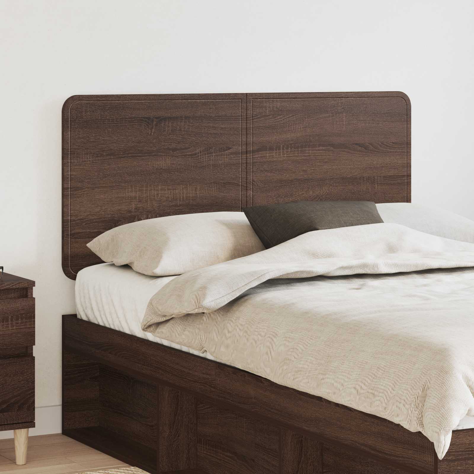 Hoofdbord Bruin Eiken Bewerkt hout – afbeelding 1
