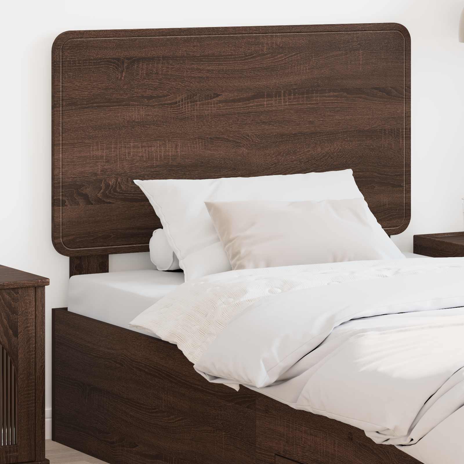 Hoofdbord Bruin Eiken Bewerkt hout – afbeelding 1
