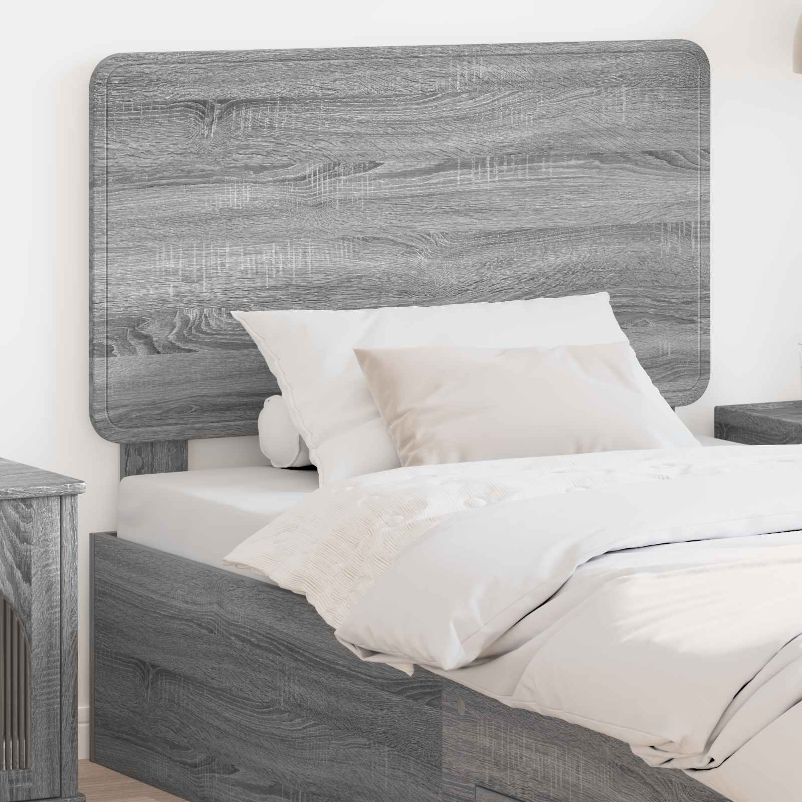 Hoofdbord Grijs Sonoma Bewerkt hout – afbeelding 1