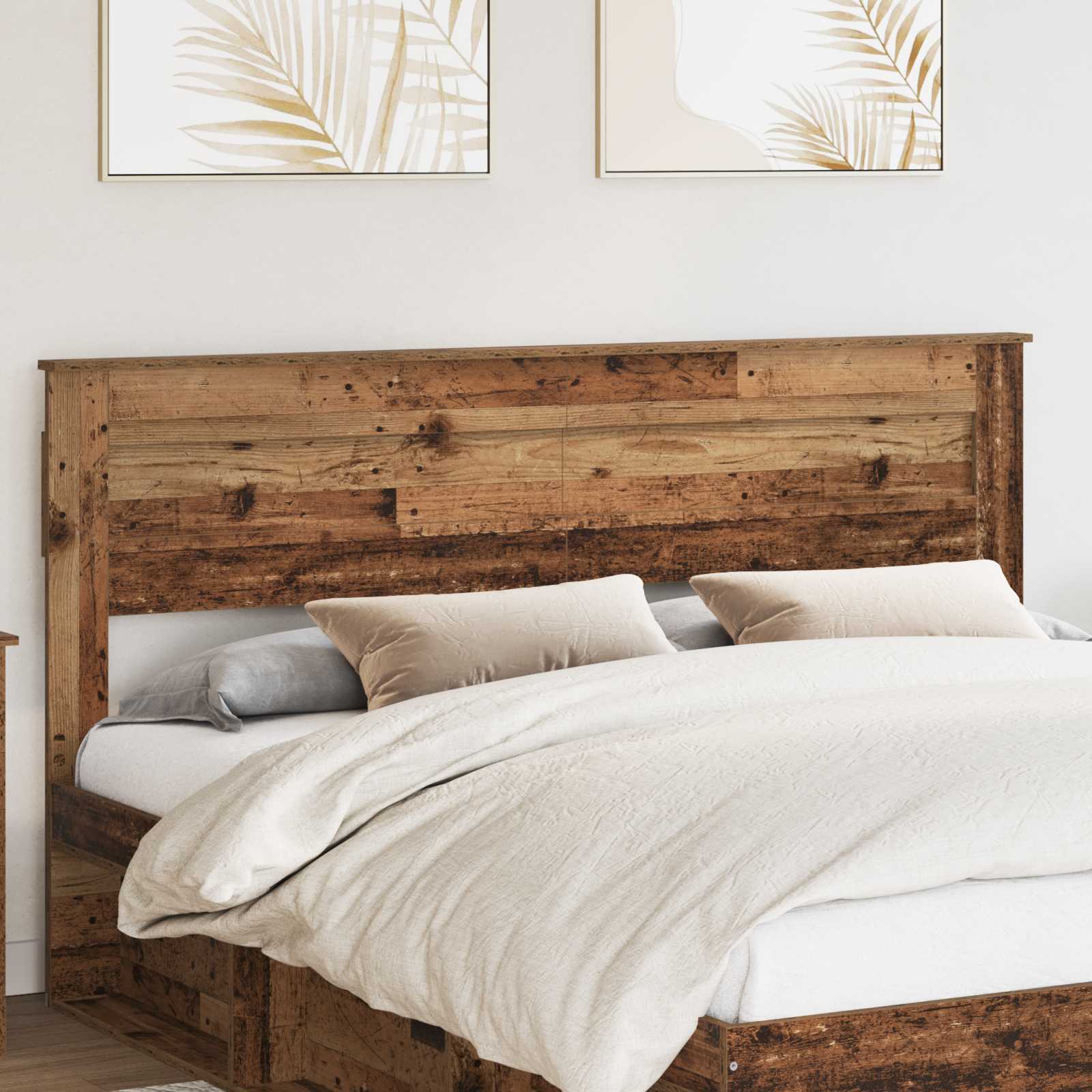 Hoofdbord Oud Hout Bewerkt hout – afbeelding 1