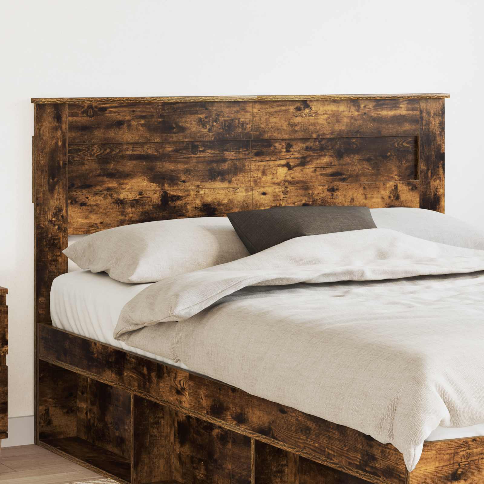 Hoofdbord Gerookt eiken Bewerkt hout – afbeelding 1