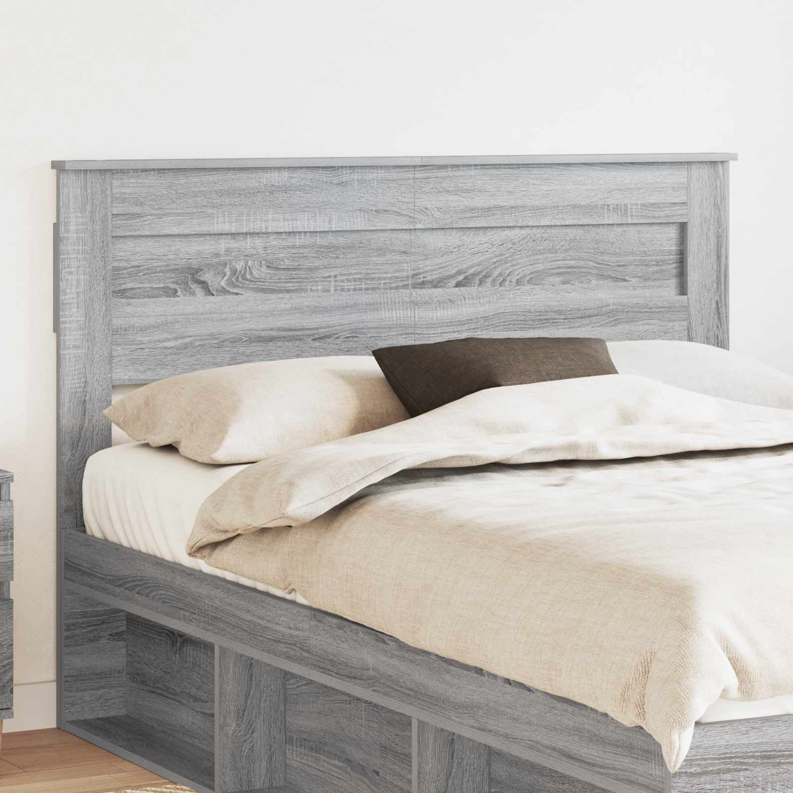 Hoofdbord Grijs Sonoma Bewerkt hout – afbeelding 1