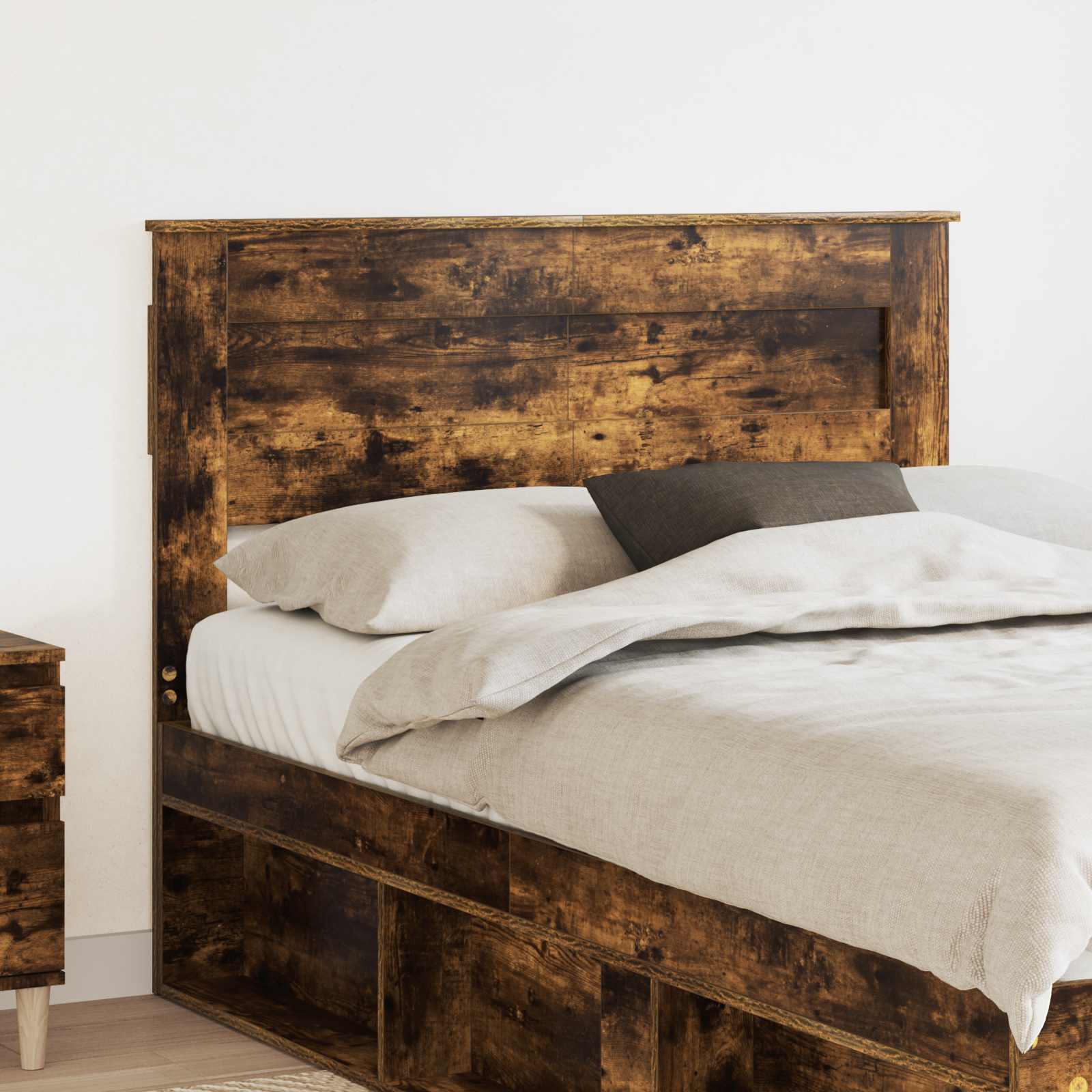 Hoofdbord Gerookt eiken Bewerkt hout – afbeelding 1