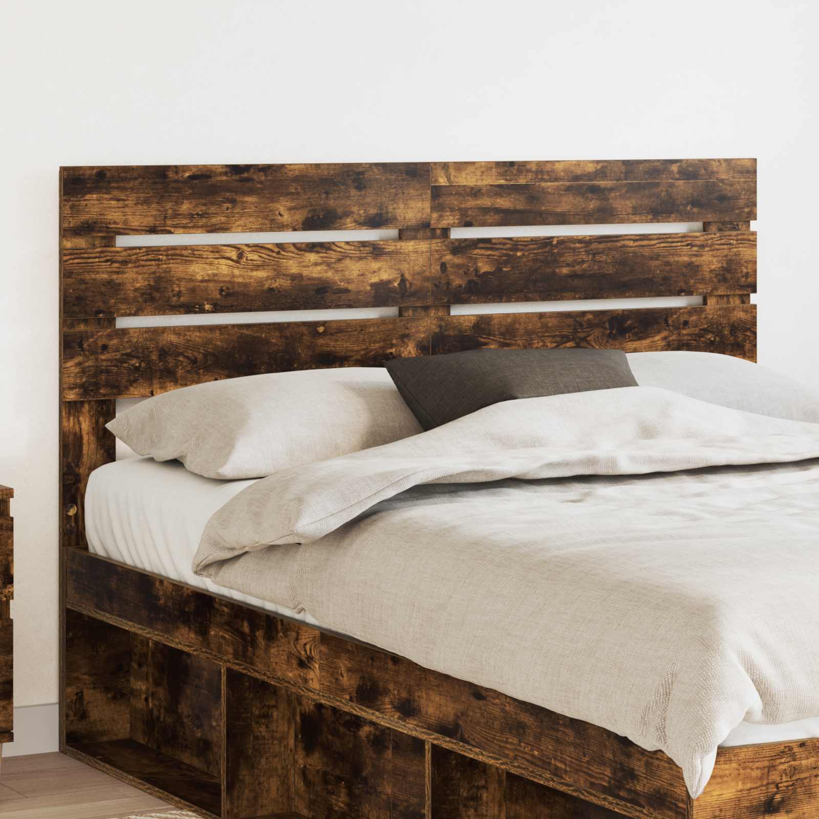 Hoofdbord Gerookt eiken Bewerkt hout – afbeelding 1
