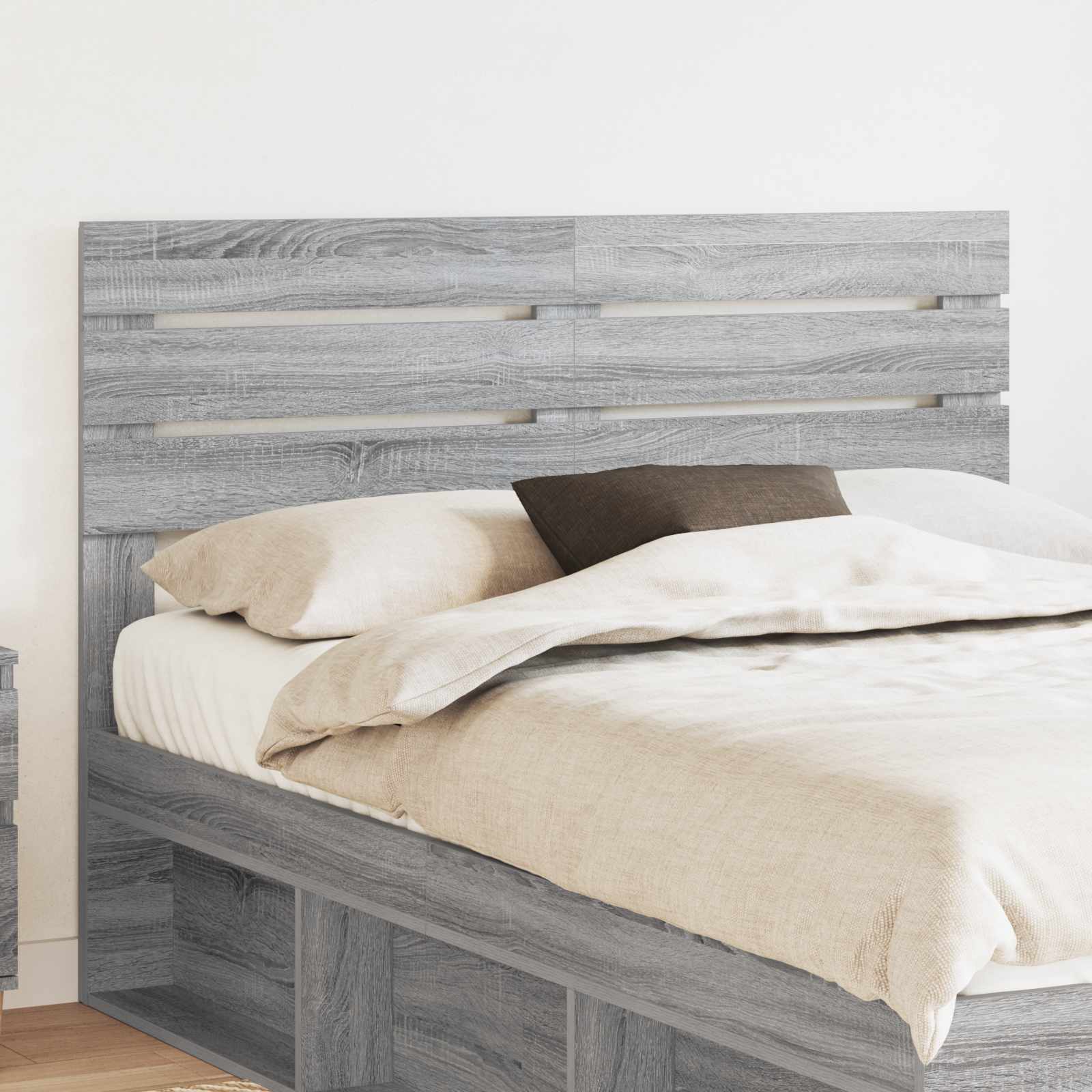Hoofdbord Grijs Sonoma Bewerkt hout – afbeelding 1