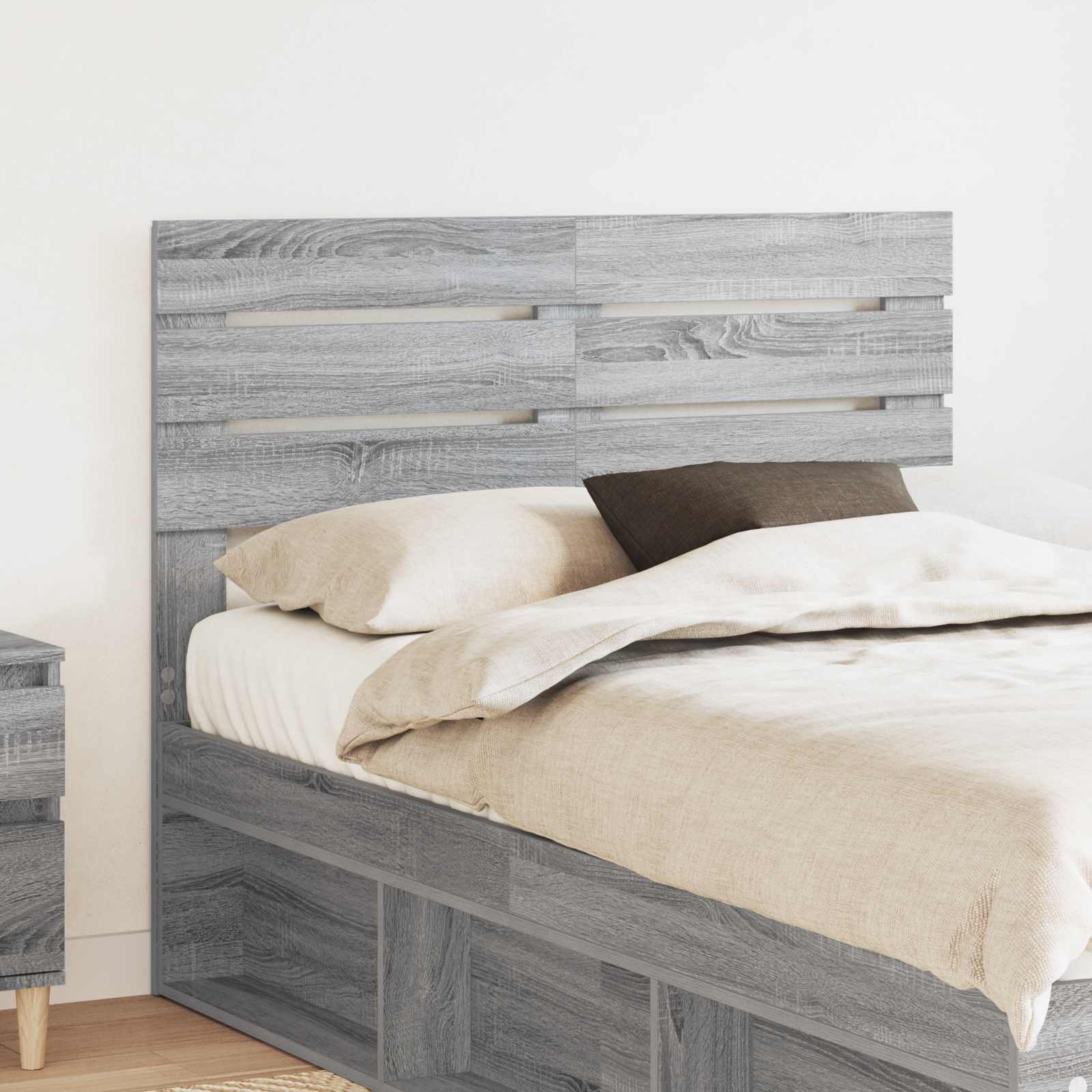 Hoofdbord Grijs Sonoma Bewerkt hout – afbeelding 1