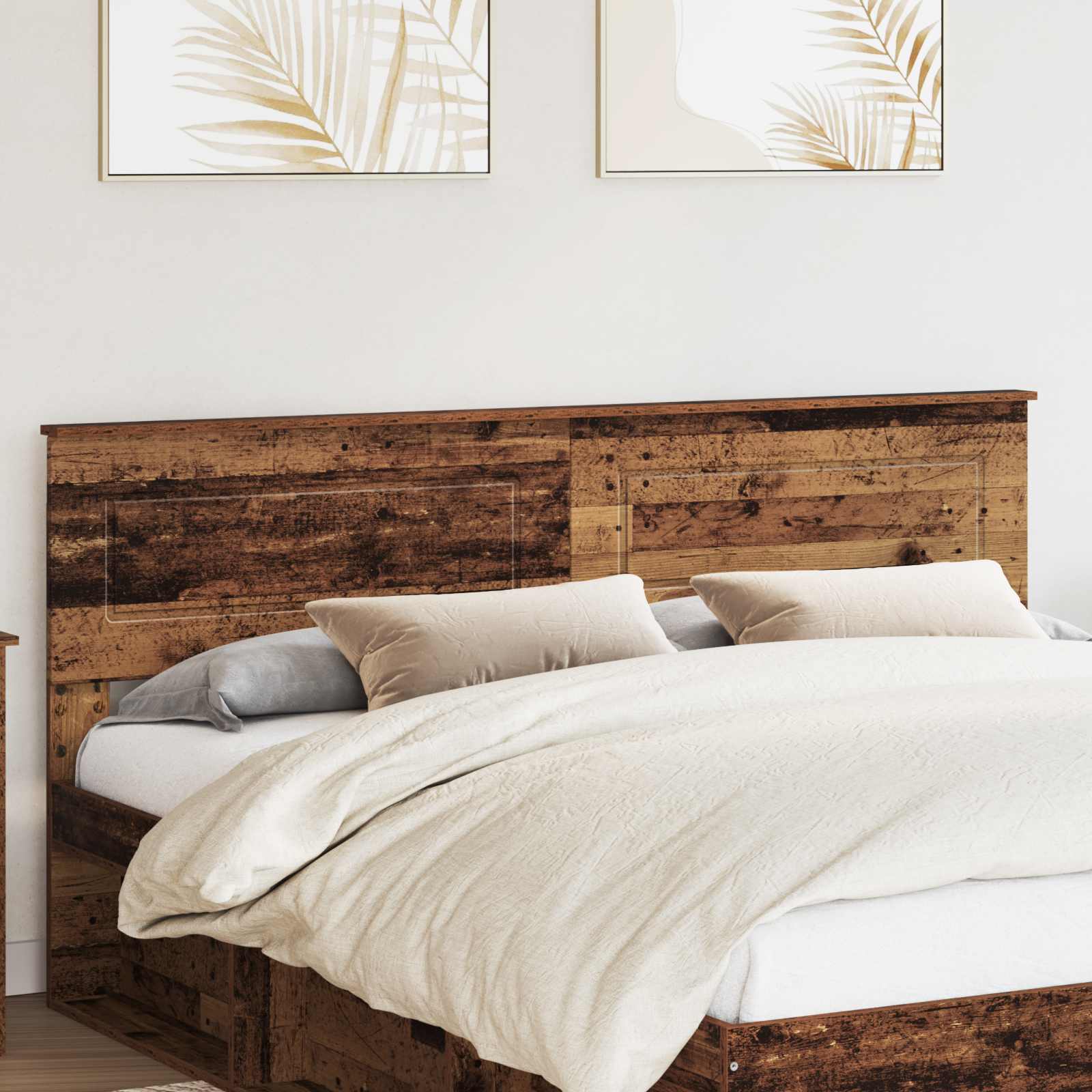 Hoofdbord Oud Hout Bewerkt hout – afbeelding 1