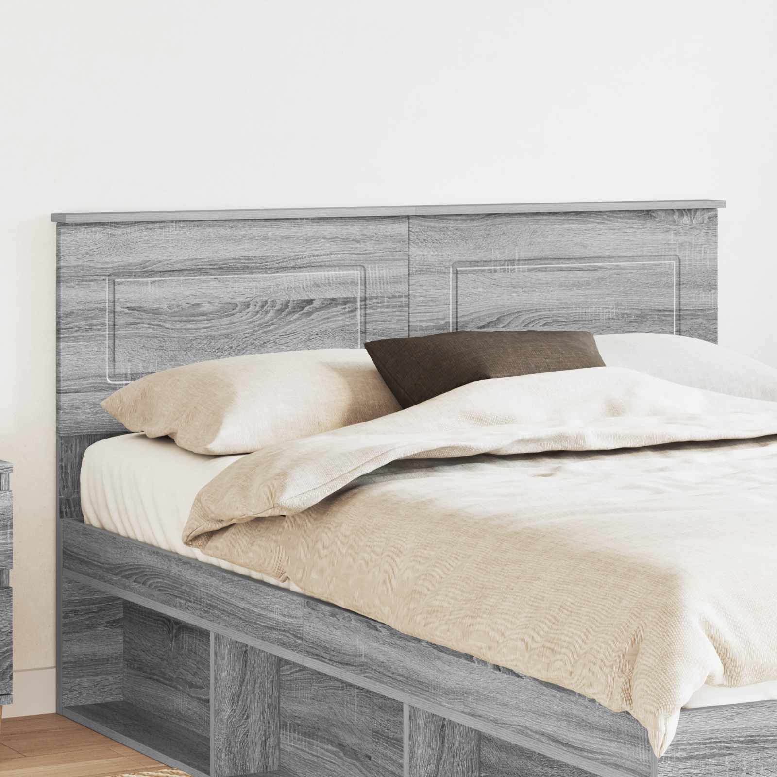 Hoofdbord Grijs Sonoma Bewerkt hout – afbeelding 1