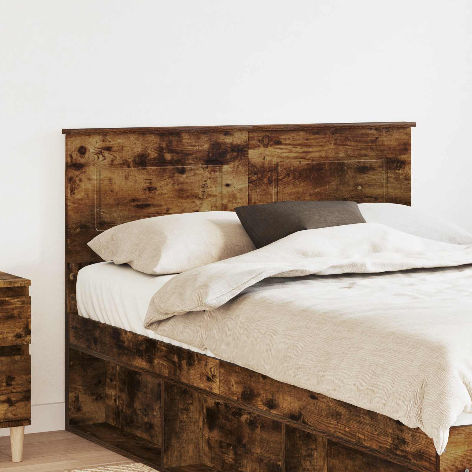 Hoofdbord Gerookt eiken Bewerkt hout – afbeelding 1