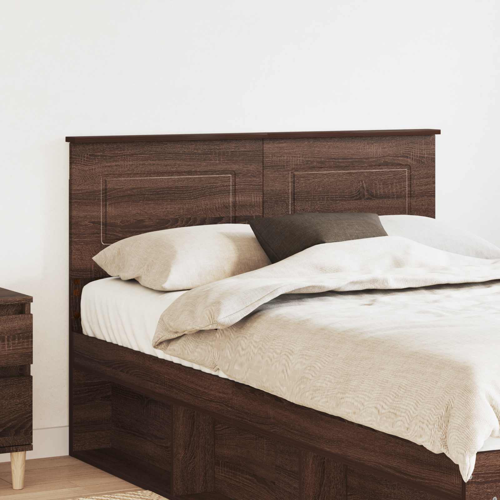 Hoofdbord Bruin Eiken Bewerkt hout – afbeelding 1