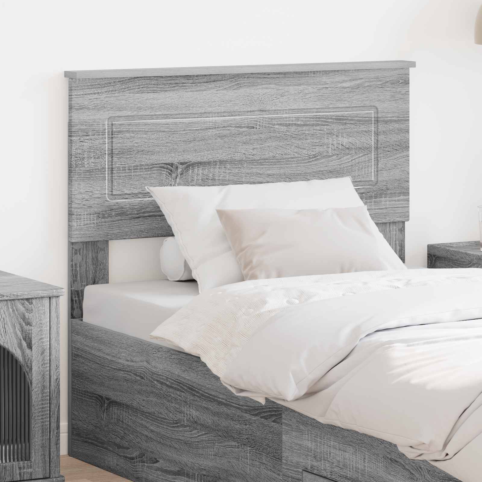 Hoofdbord Grijs Sonoma Bewerkt hout – afbeelding 1