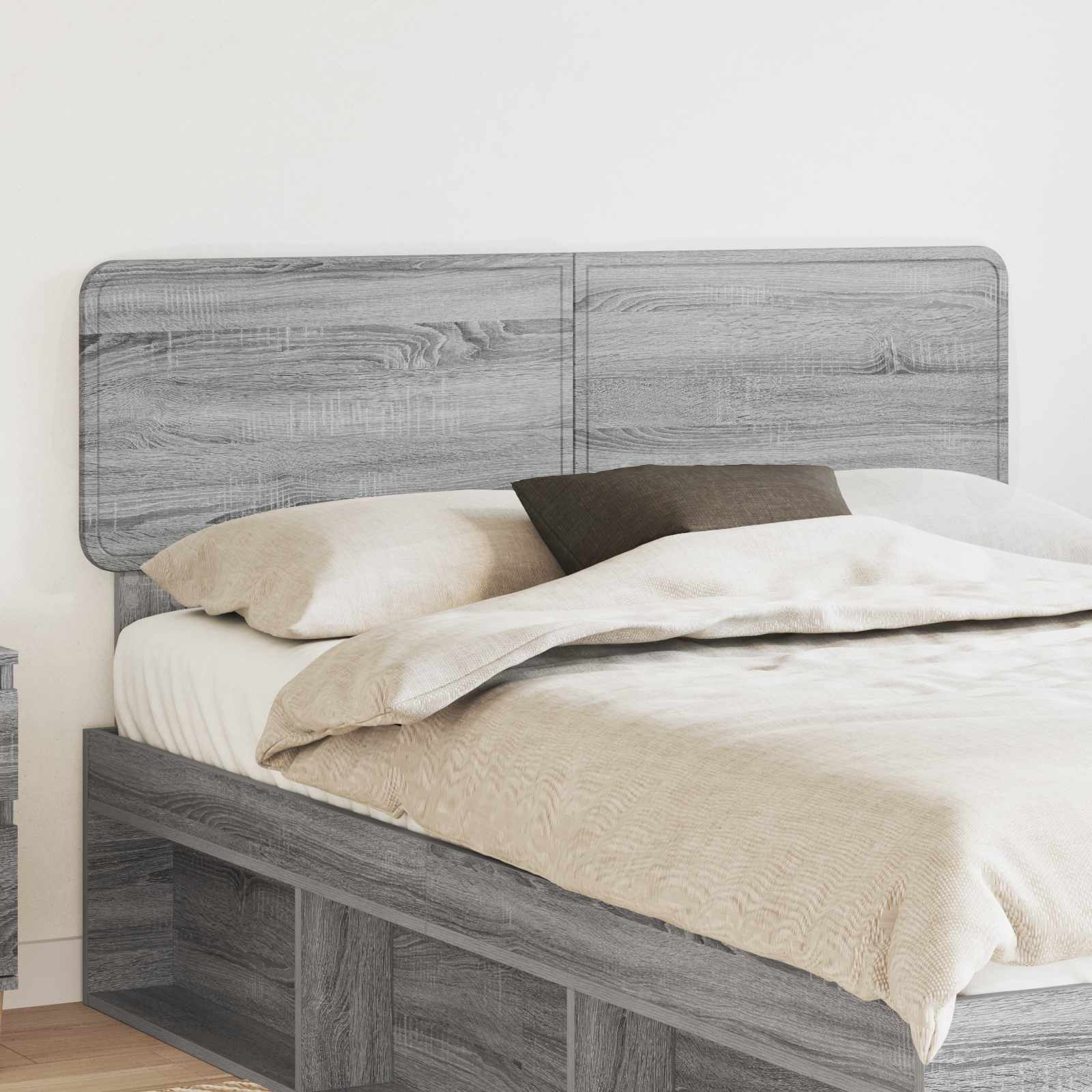 Hoofdbord Grijs Sonoma Bewerkt hout – afbeelding 1