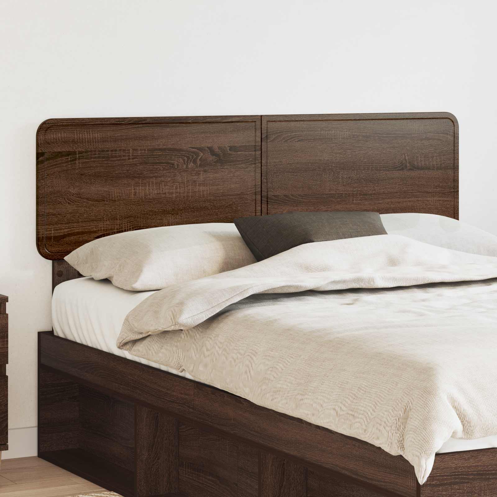 Hoofdbord Bruin Eiken Bewerkt hout – afbeelding 1