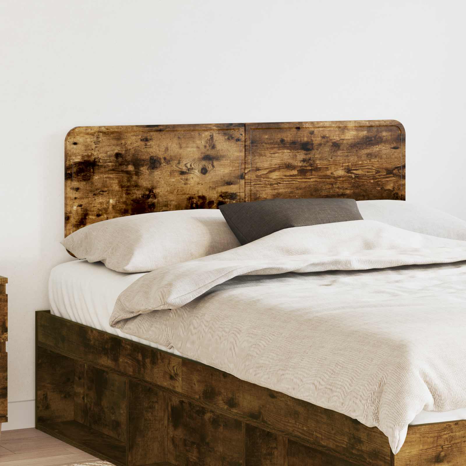 Hoofdbord Gerookt eiken Bewerkt hout – afbeelding 1