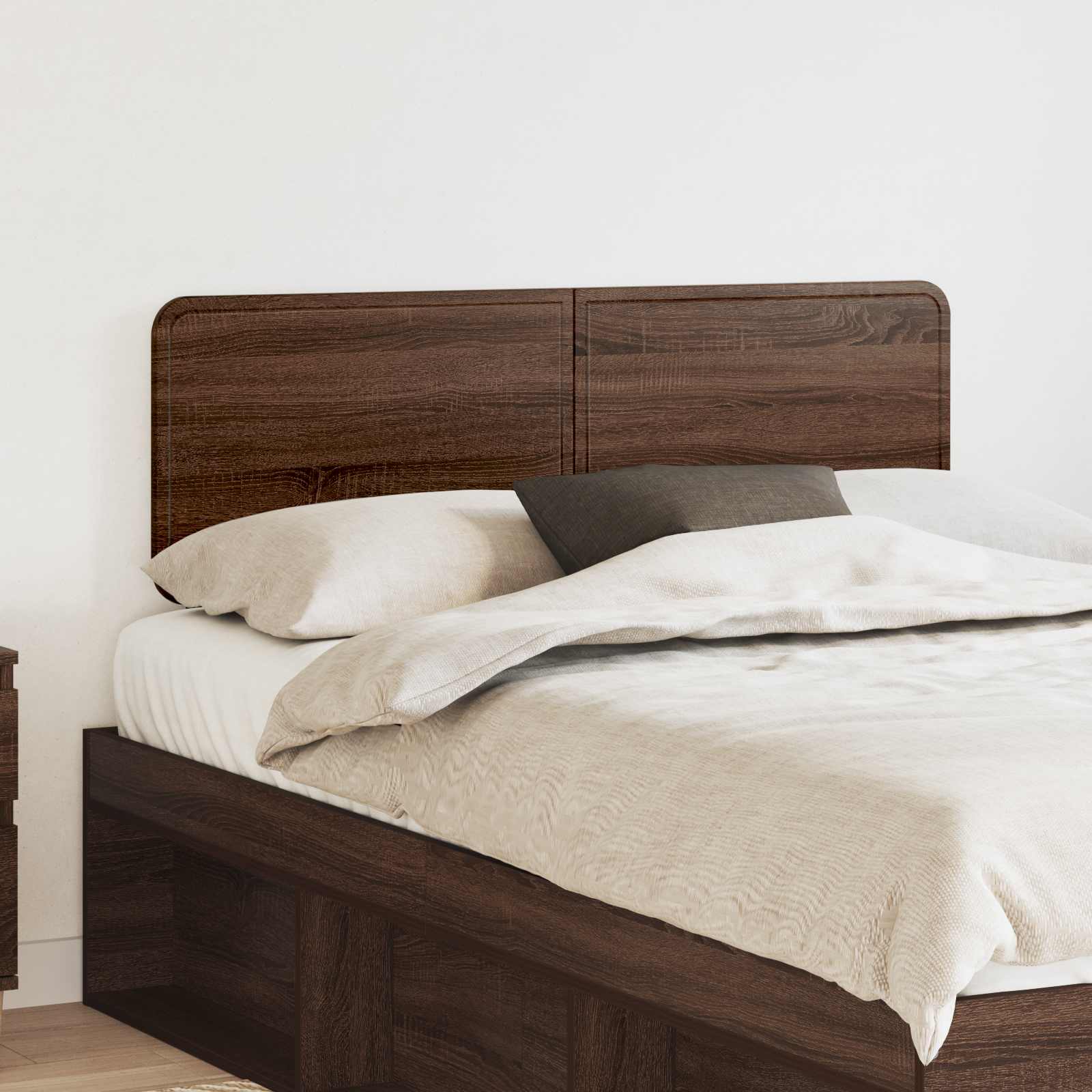 Hoofdbord Bruin Eiken Bewerkt hout – afbeelding 1