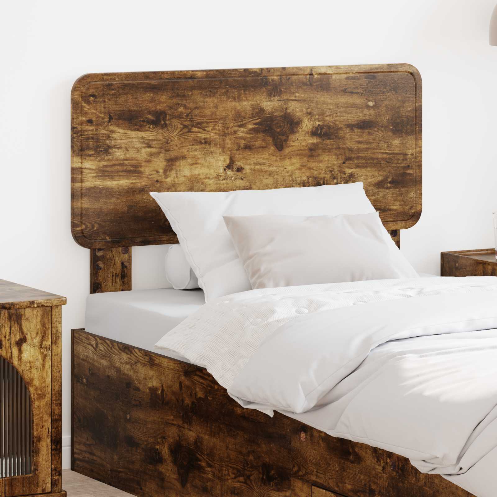 Hoofdbord Gerookt eiken Bewerkt hout – afbeelding 1