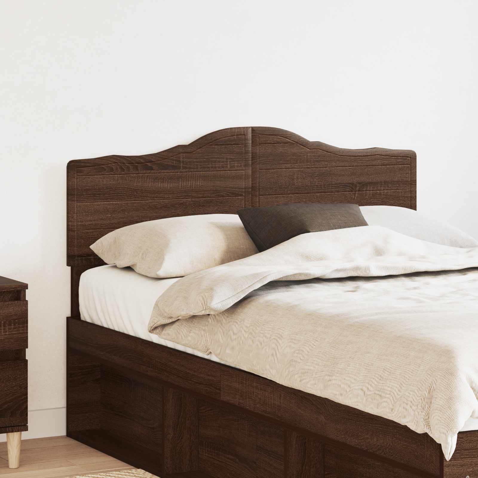 Hoofdbord Bruin Eiken Bewerkt hout – afbeelding 1