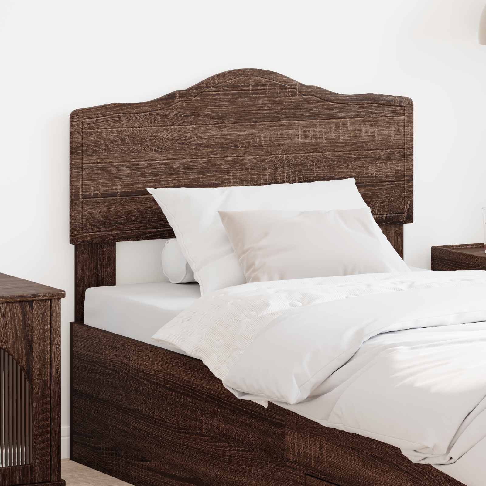 Hoofdbord Bruin Eiken Bewerkt hout – afbeelding 1