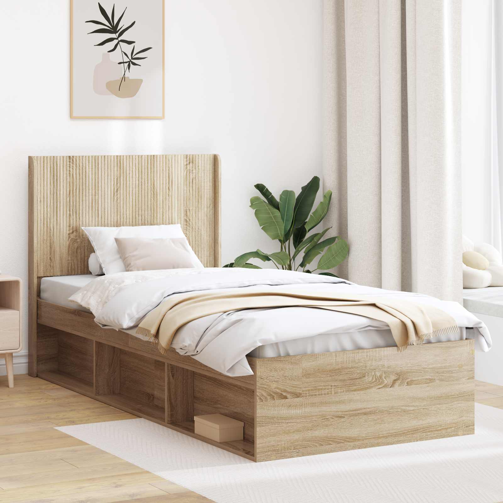 Hoofdbord Sonoma Eiken Bewerkt hout – afbeelding 1