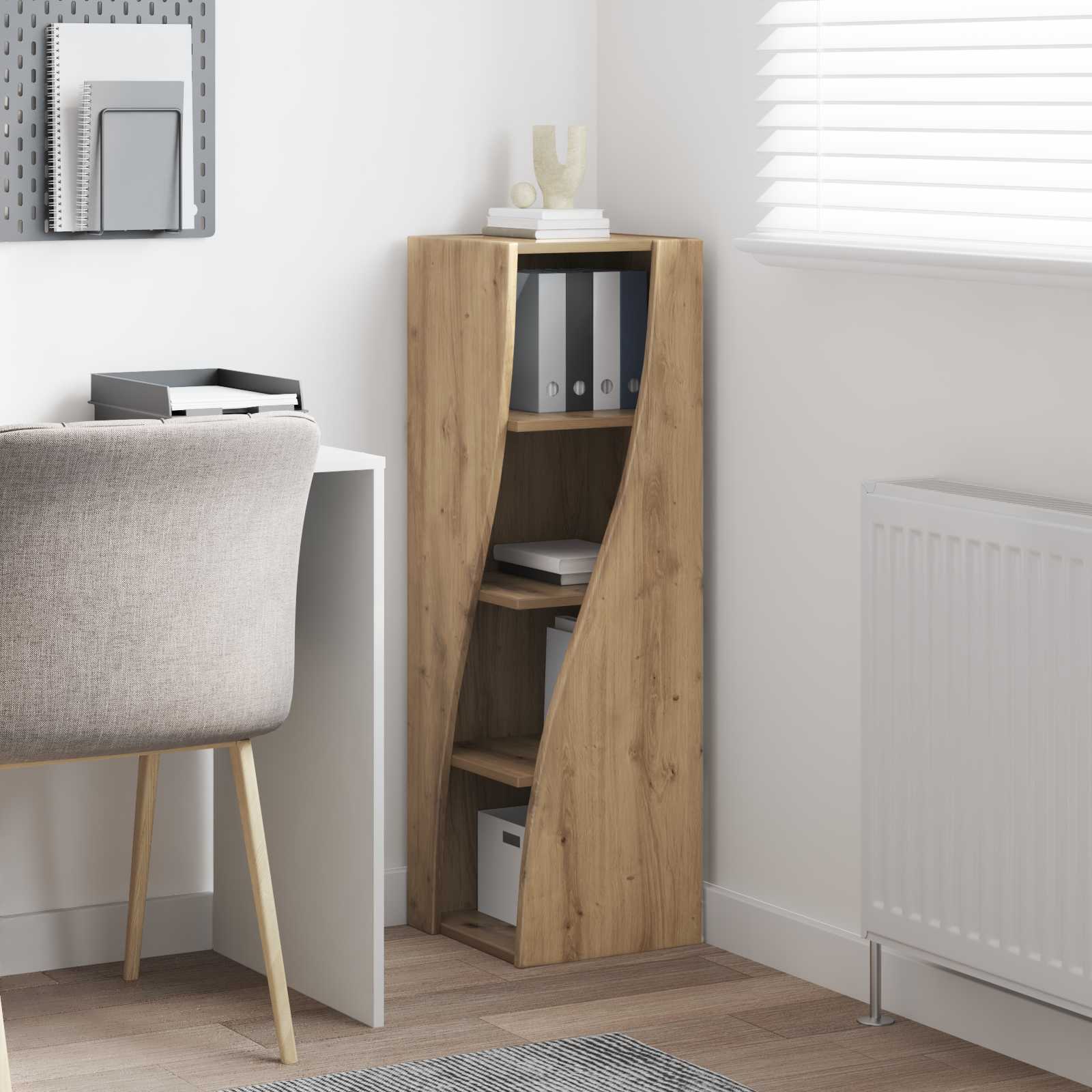 Hoekkast Artisan Eiken 32x32x102cm Bewerkt hout – afbeelding 4