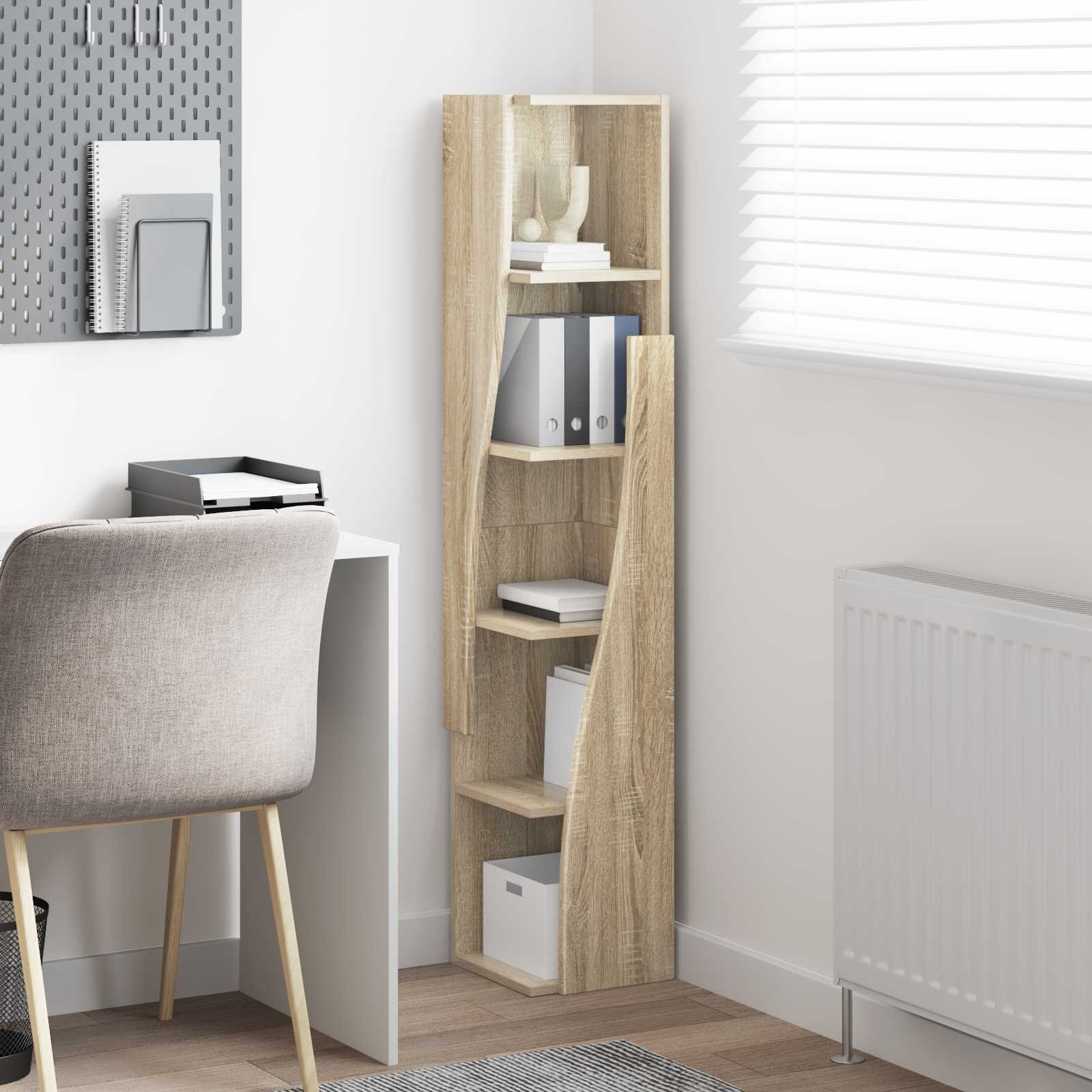 Hoekkast Sonoma Eiken 27,5x27x140cm Bewerkt hout – afbeelding 4